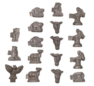 Pewter Animal Form Chocolate and Ice Cream Mold Assortment