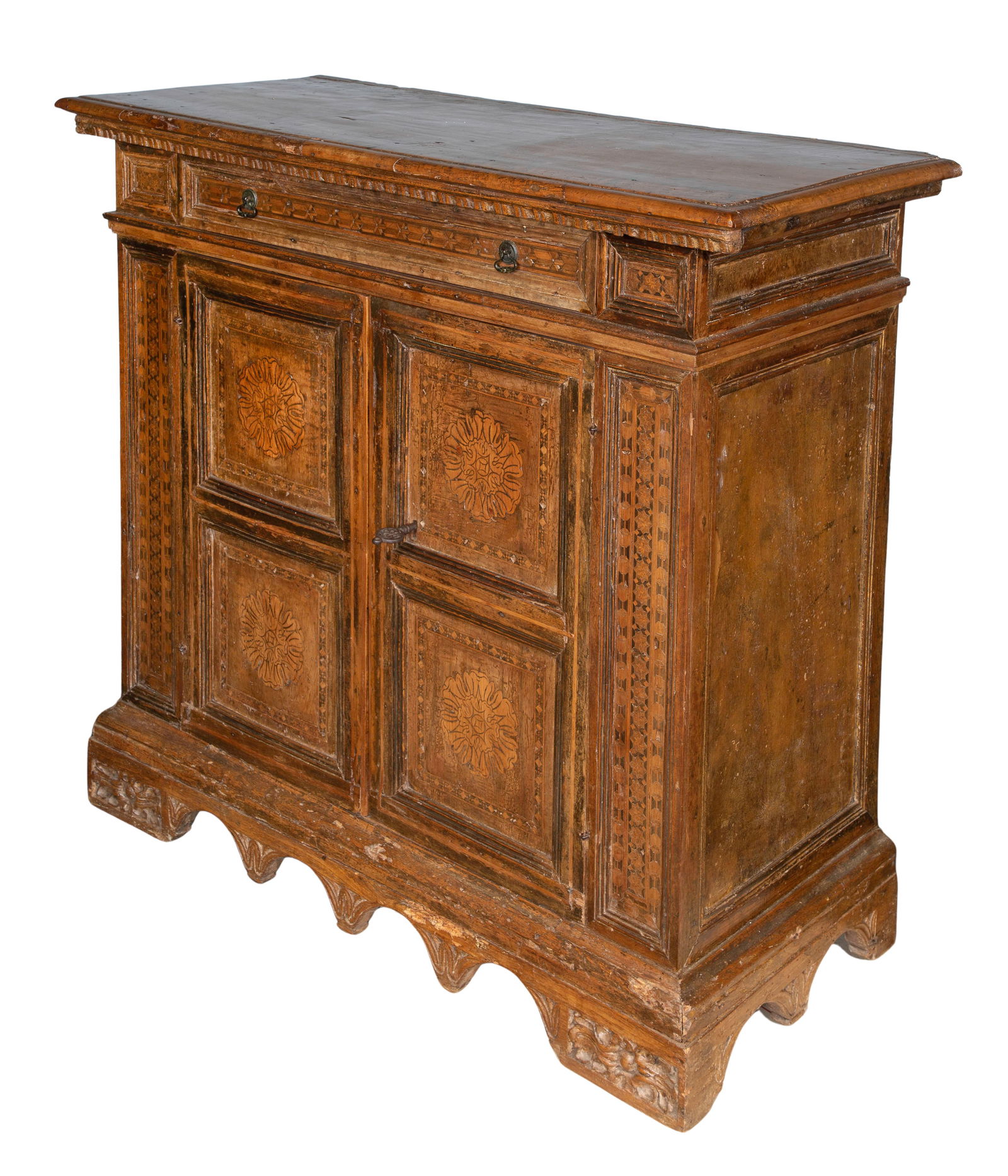 Italian Inlaid Walnut Credenza (1 of 2)