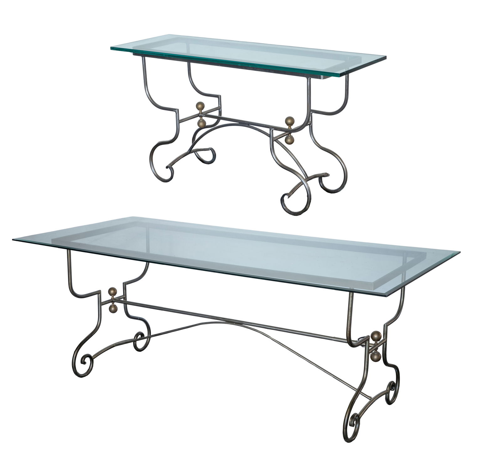 Glass and Metal Dining and Console Tables (1 of 3)