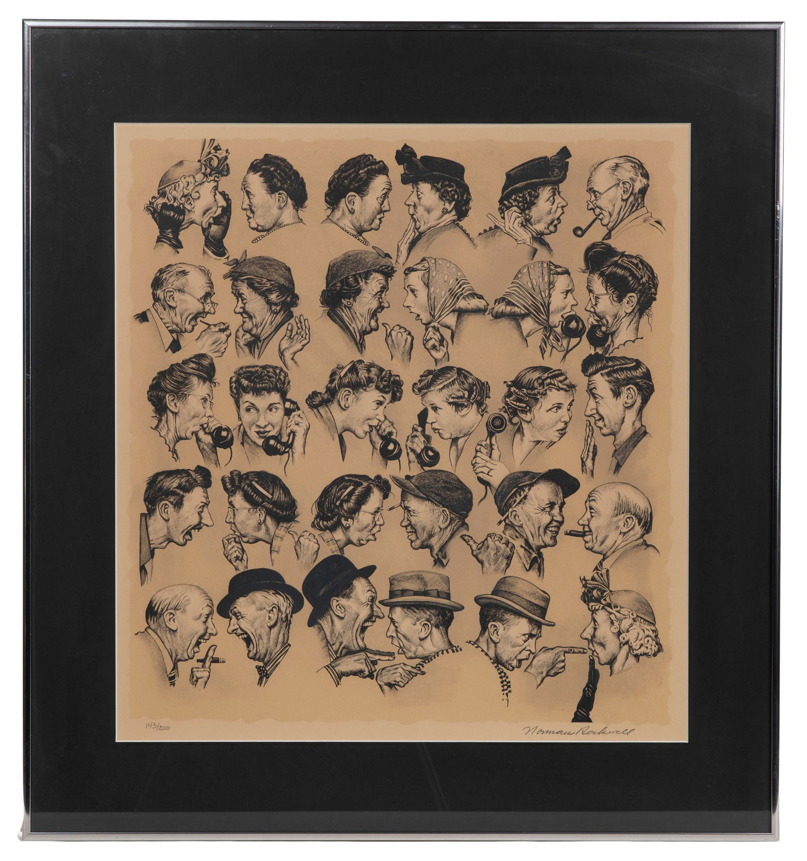 Norman Rockwell (American, 1894-1978) 'Gossips' Lithograph (1 of 1)