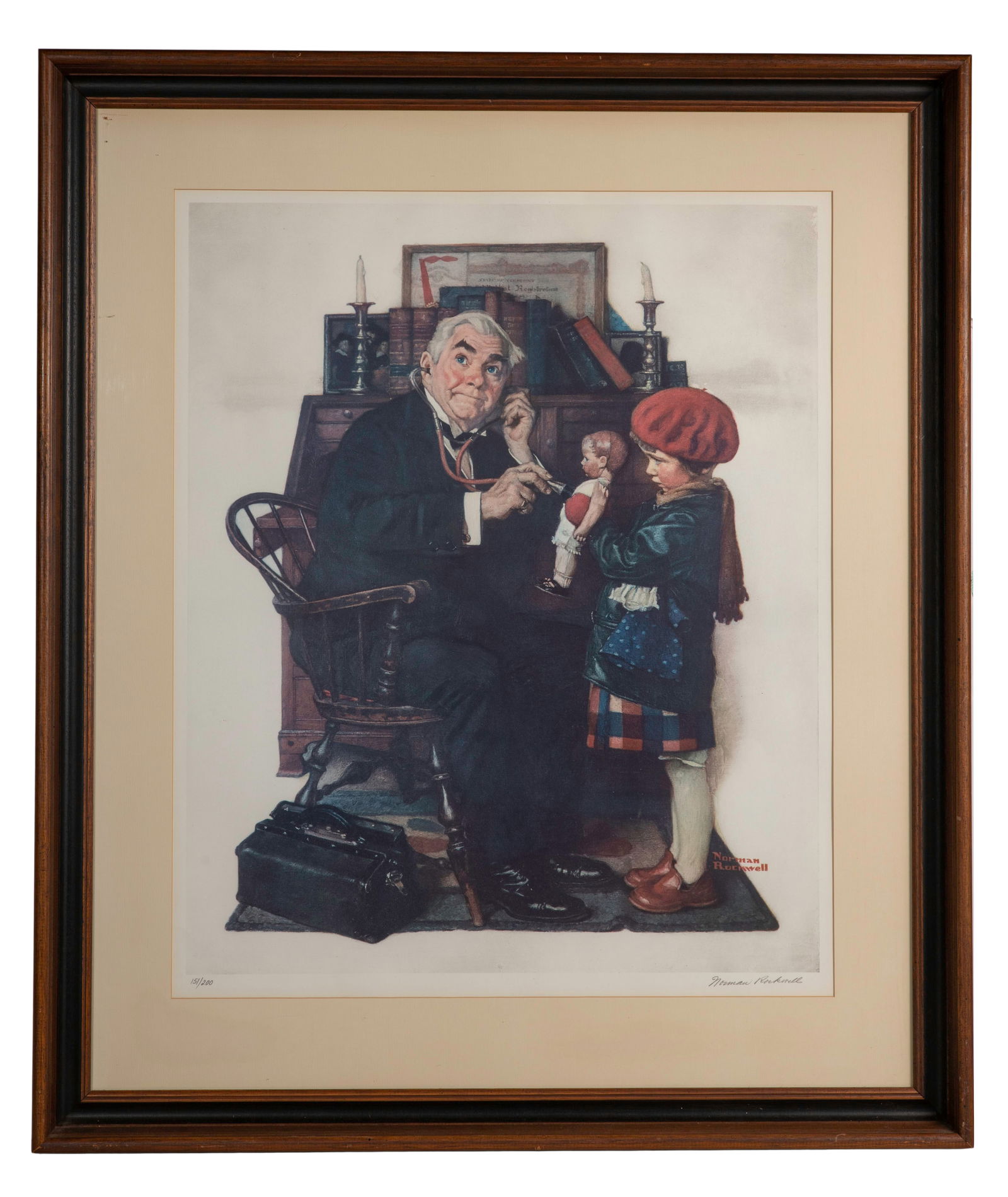 Norman Rockwell (American, 1894-1978) 'Doctor and the Doll' Collotype (1 of 1)