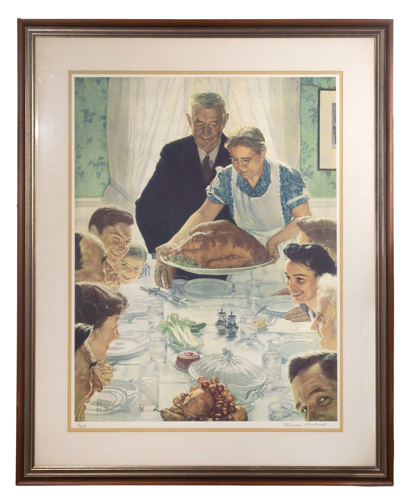 Norman Rockwell (American, 1894-1978) 'Freedom from Want' Lithograph (1 of 1)