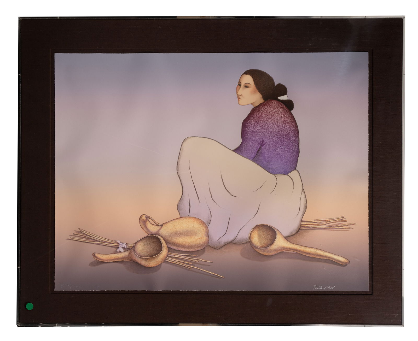 R. C. Gorman (American / Navajo, 1931-2005) 'Ladle Maker' Lithograph (1 of 2)