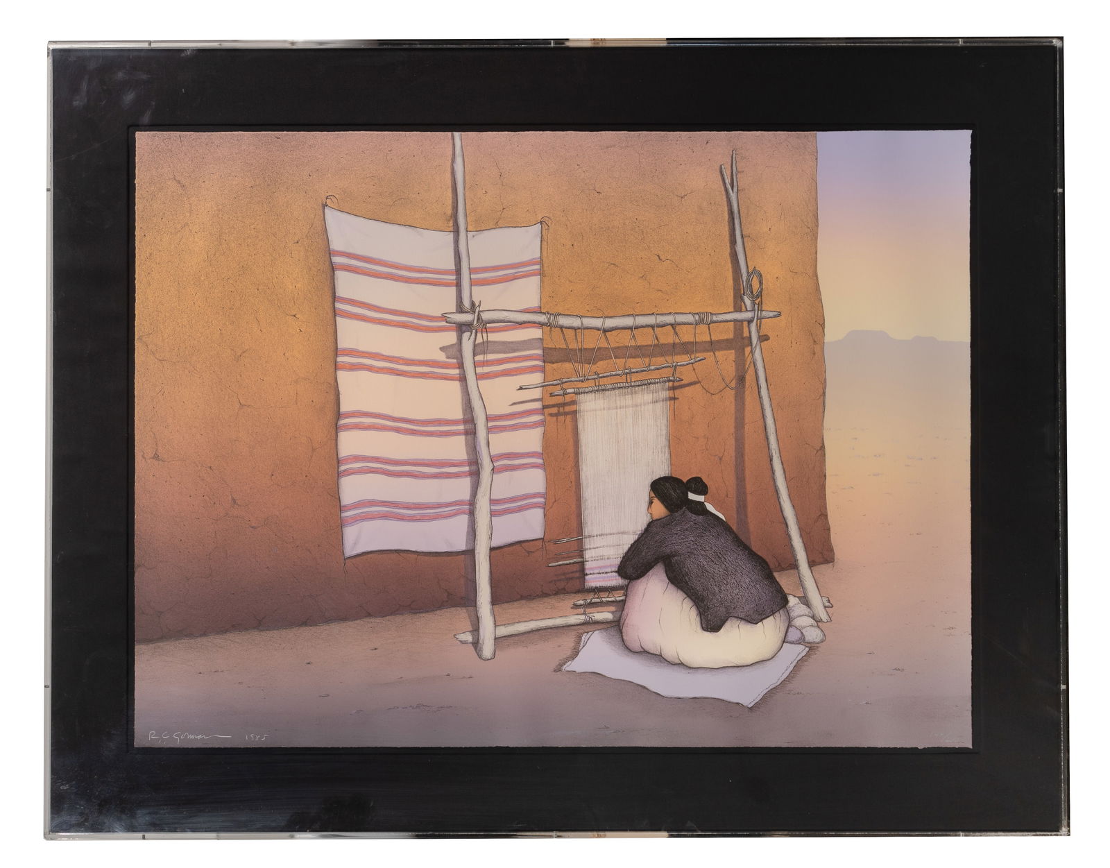 R. C. Gorman (American / Navajo, 1931-2005) 'Navajo Weaver' Lithograph (1 of 1)