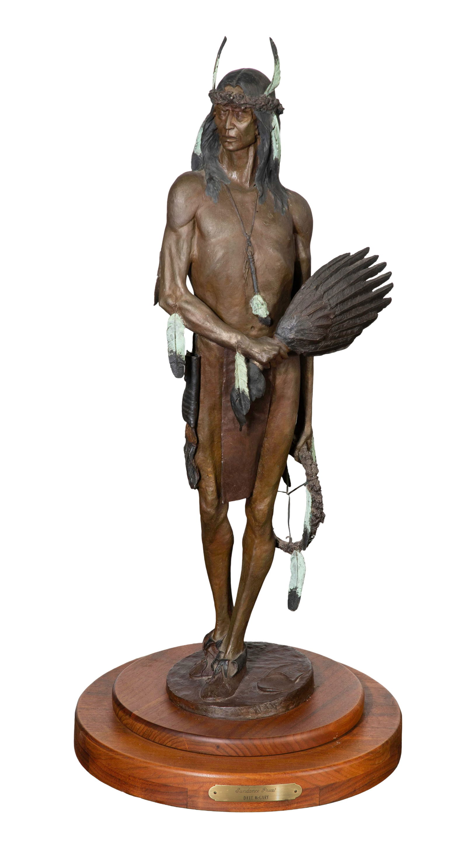 Dave McGary (American, 1958-2013) 'Sundance Priest' Painted Bronze Sculpture (1 of 3)