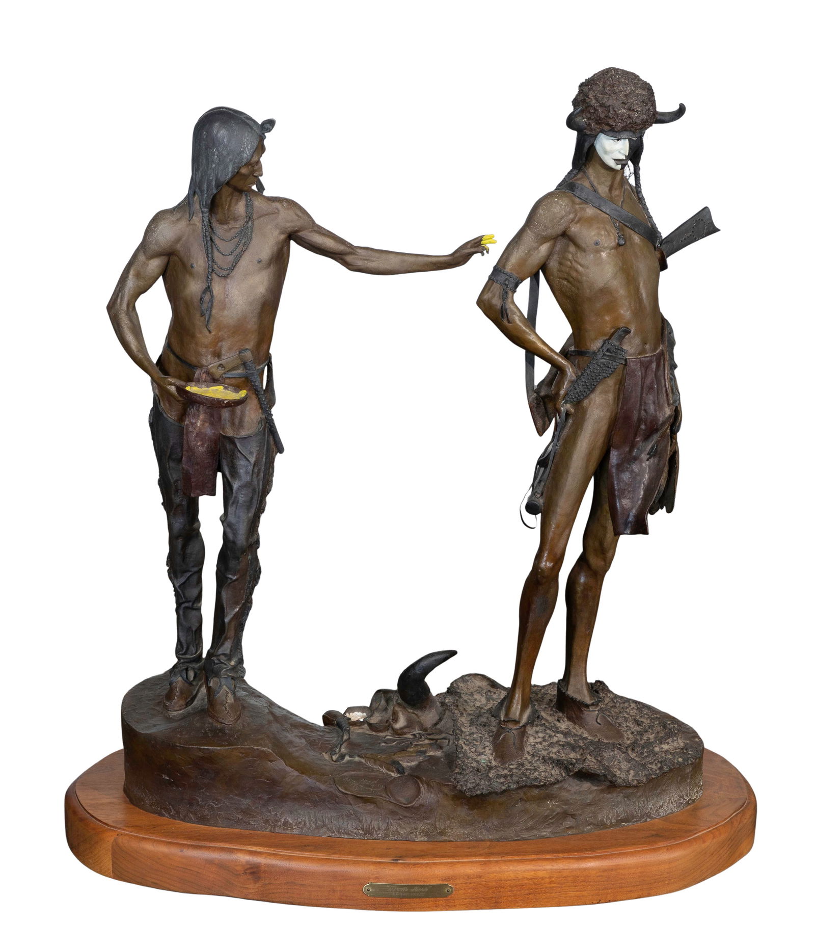 Dave McGary (American, 1958-2013 ) 'Original Death Mask' Painted Bronze Sculpture (1 of 3)