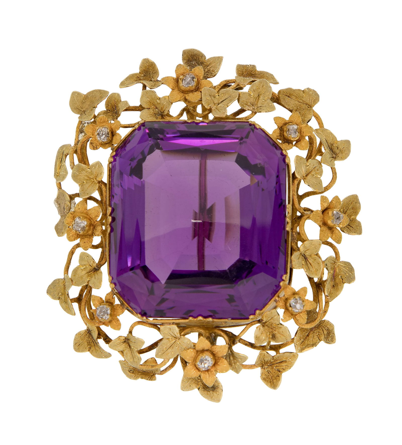Mixed Gold and Amethyst Brooch (1 of 3)