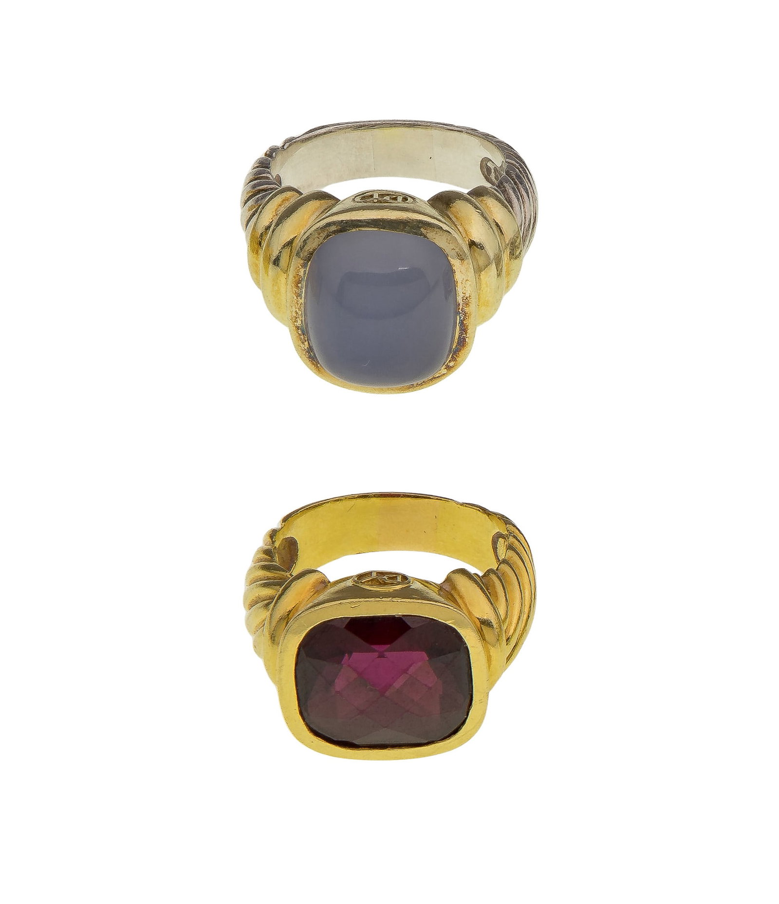 David Yurman 18k Yellow Gold and Sterling Silver Rings (1 of 1)