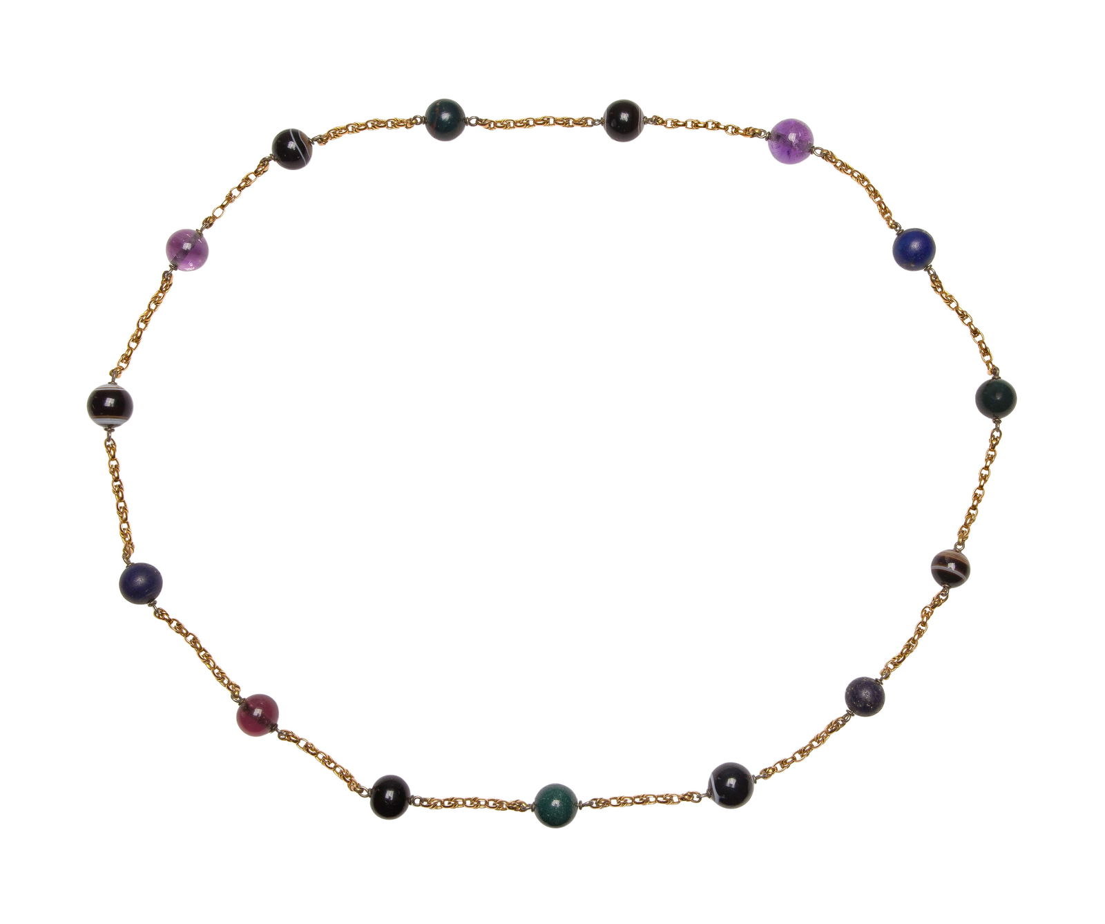 18k Yellow Gold and Gemstone Necklace (1 of 1)
