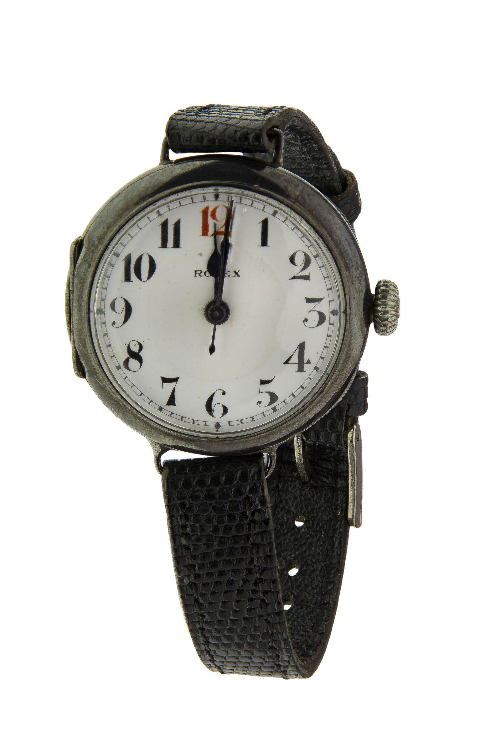 Rolex Sterling Silver Trench Wristwatch (1 of 2)