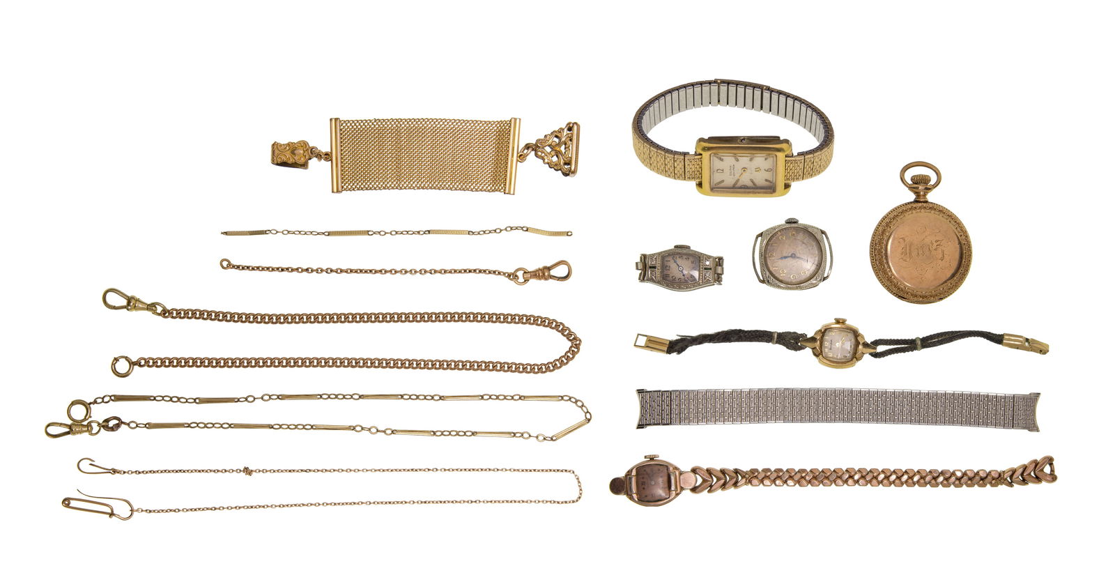 18k and 14k White Gold Case Wristwatches (1 of 1)