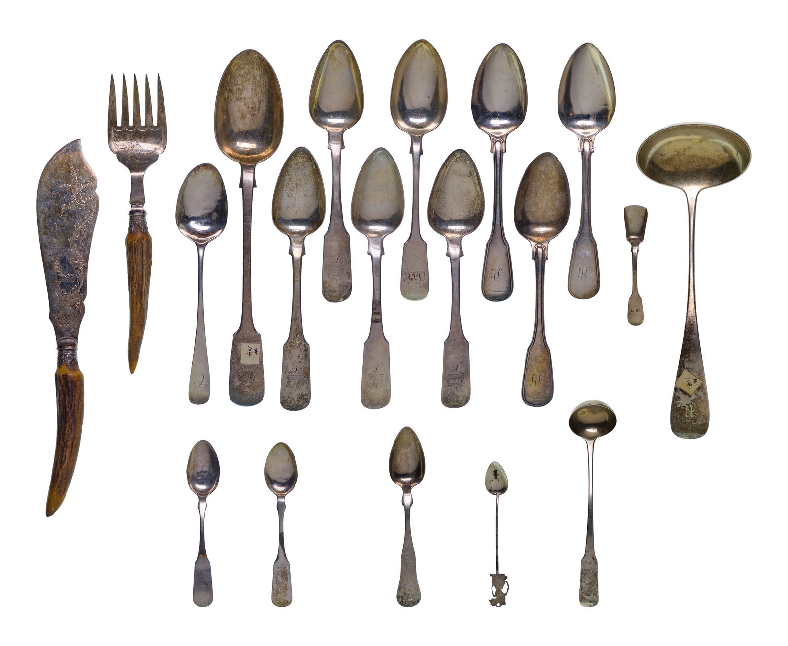 English Sterling, Coin and European Silver Flatware Assortment (1 of 1)