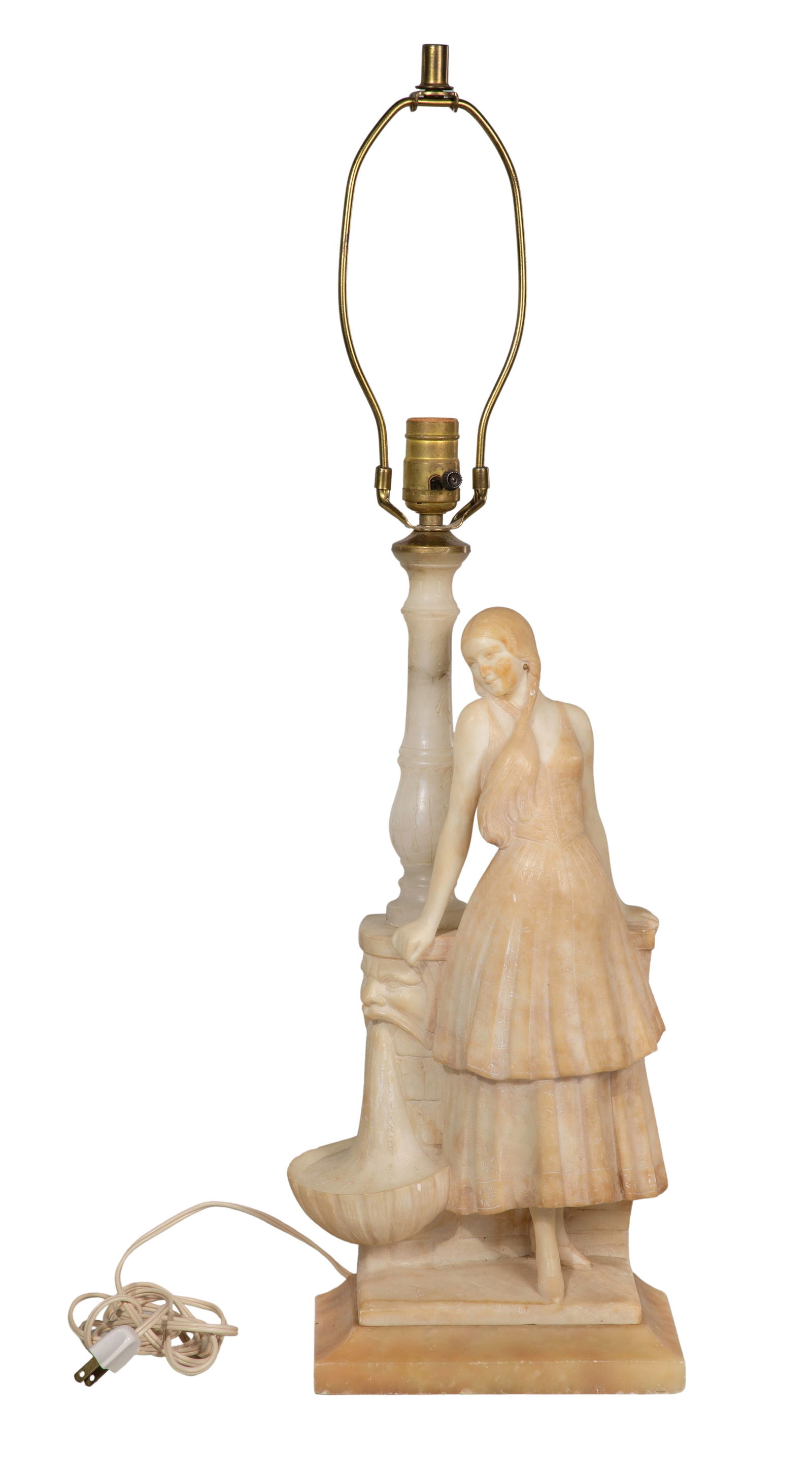 Italian Alabaster Table Lamp (1 of 2)