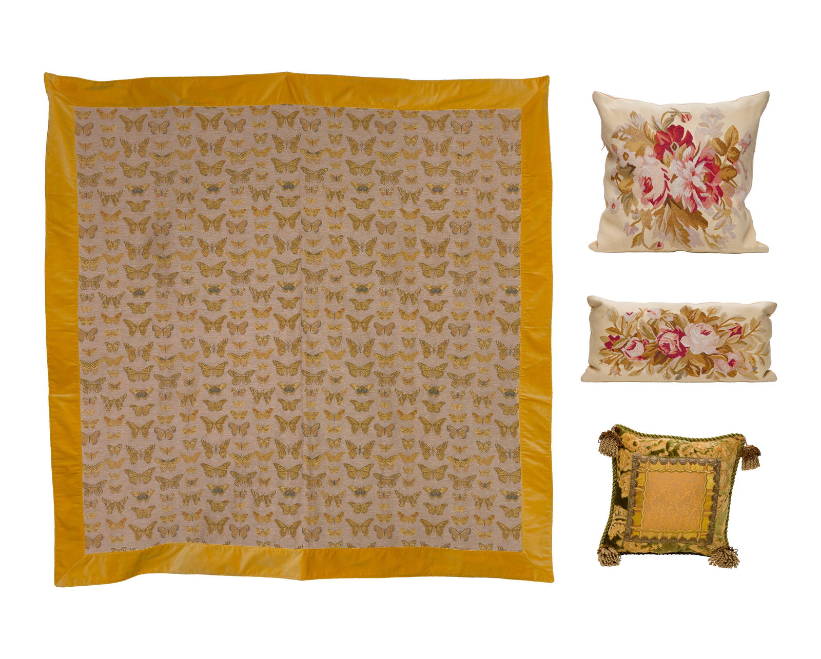 Aubusson Butterfly Tapestry and Pillow Assortment (1 of 1)