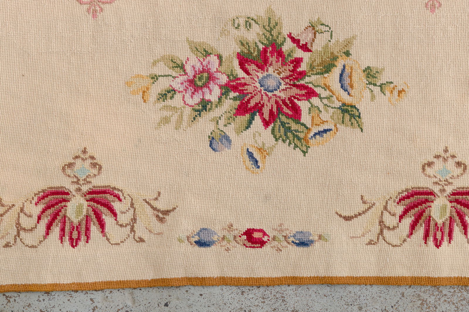 Aubusson Needlepoint Wool Rug - 4