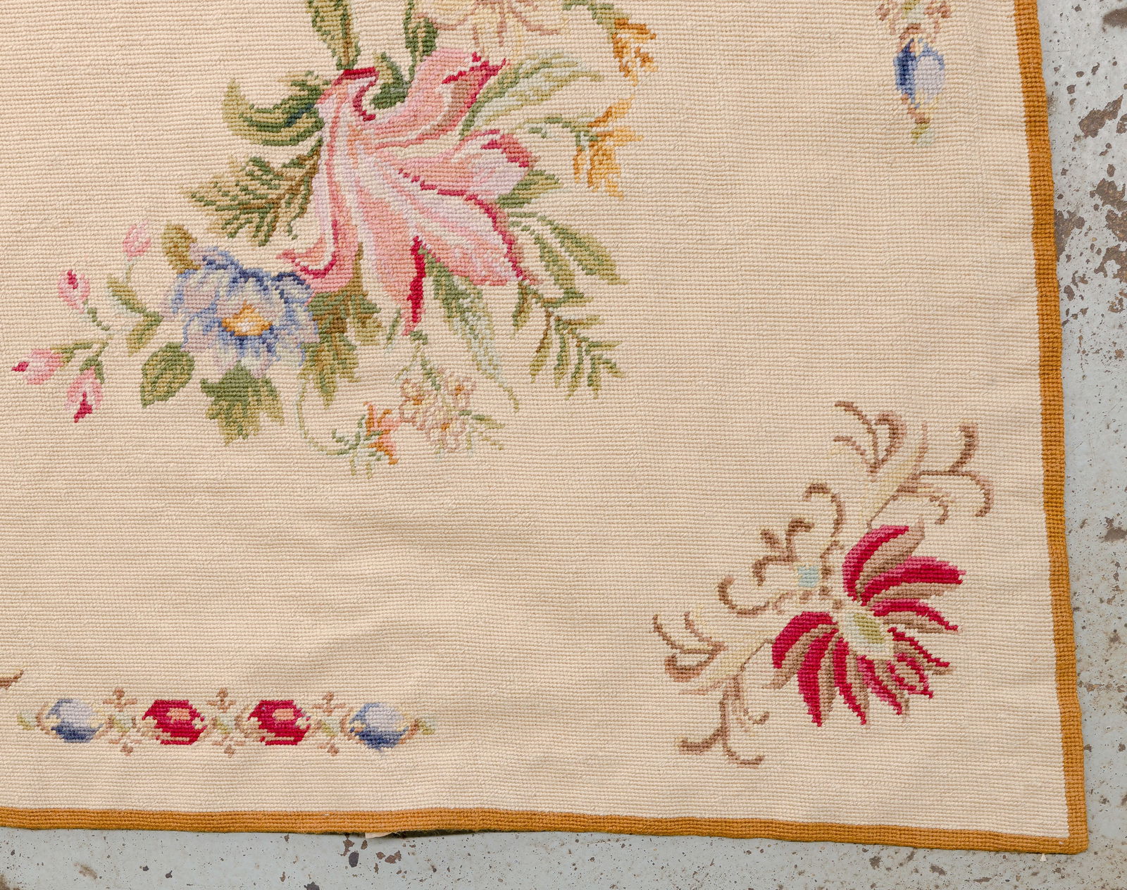 Aubusson Needlepoint Wool Rug - 5