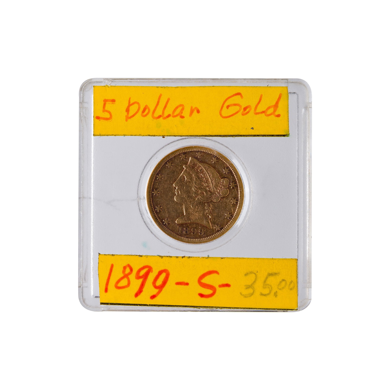1899-S $5 Gold VF: 1899-S $5 Gold VF Property from: a Private Collector, Randolph, Wisconsin Category: US Gold > $5 Gold Estimated Sale Time: 1:16 pm CST Shipping Status: Shipping Quote Download High