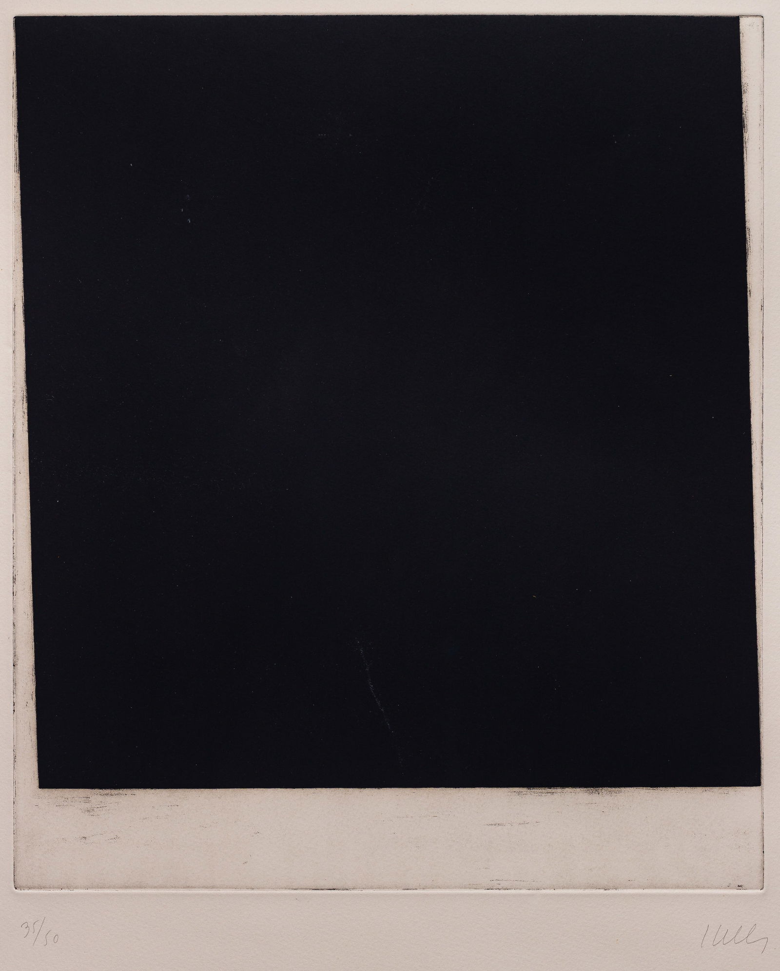 Ellsworth Kelly (American, 1923-2015) 'Wall (AXSOM 177)' Etching and Aquatint: Ellsworth Kelly (American, 1923-2015) 'Wall (AXSOM 177)' Etching and Aquatint 1976, pencil signed, #35/50, on Arches paper, having blind stamp of printer and publisher Tyler Graphics Ltd., Mount Kisco