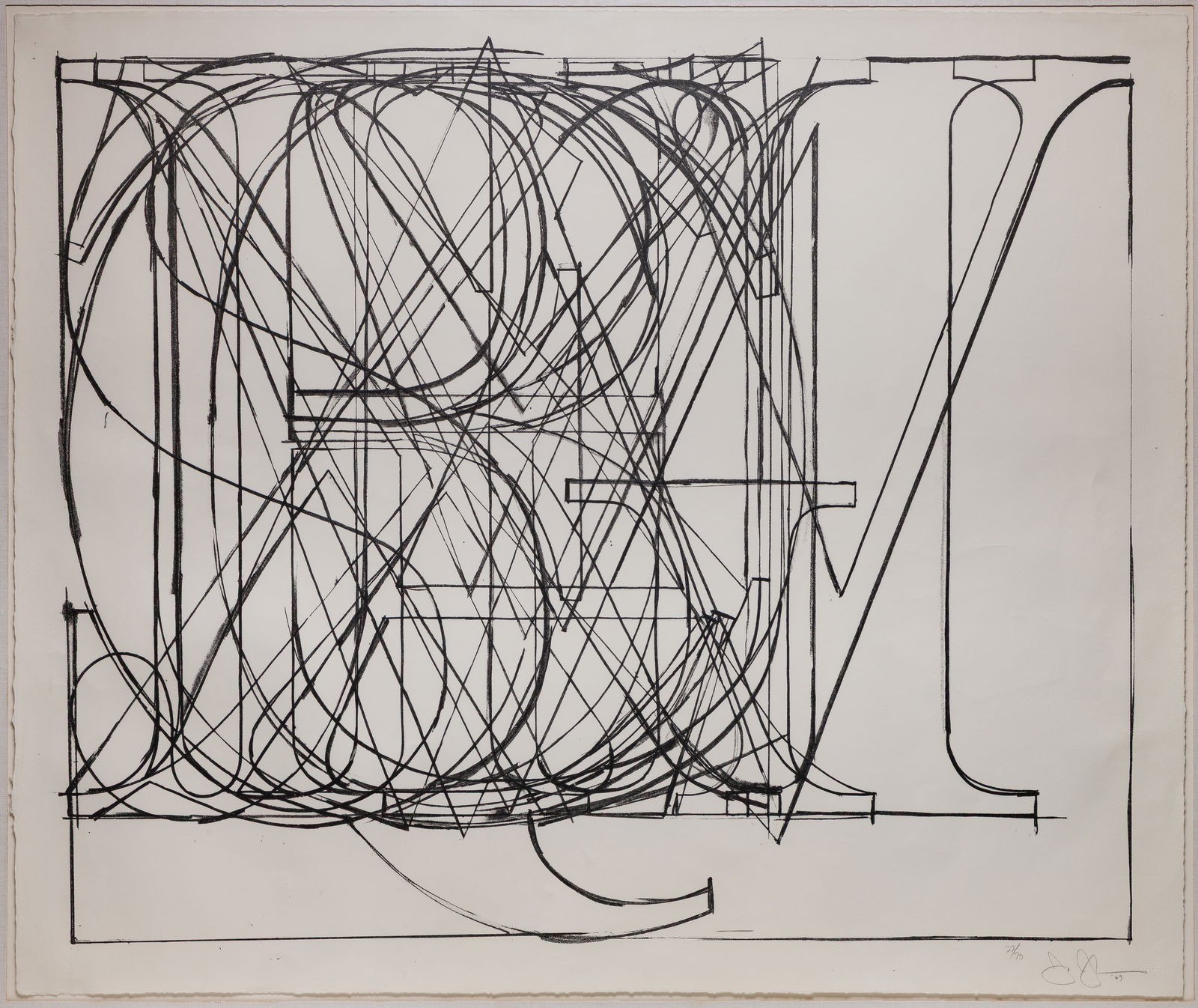 Jasper Johns (American, b.1930) 'Alphabet (1969)' Lithograph (1 of 5)