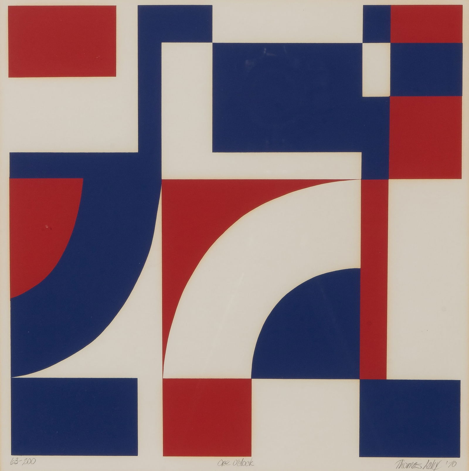 Thomas Lahy (American, 1947) 'One O'Clock' Serigraph (1 of 2)