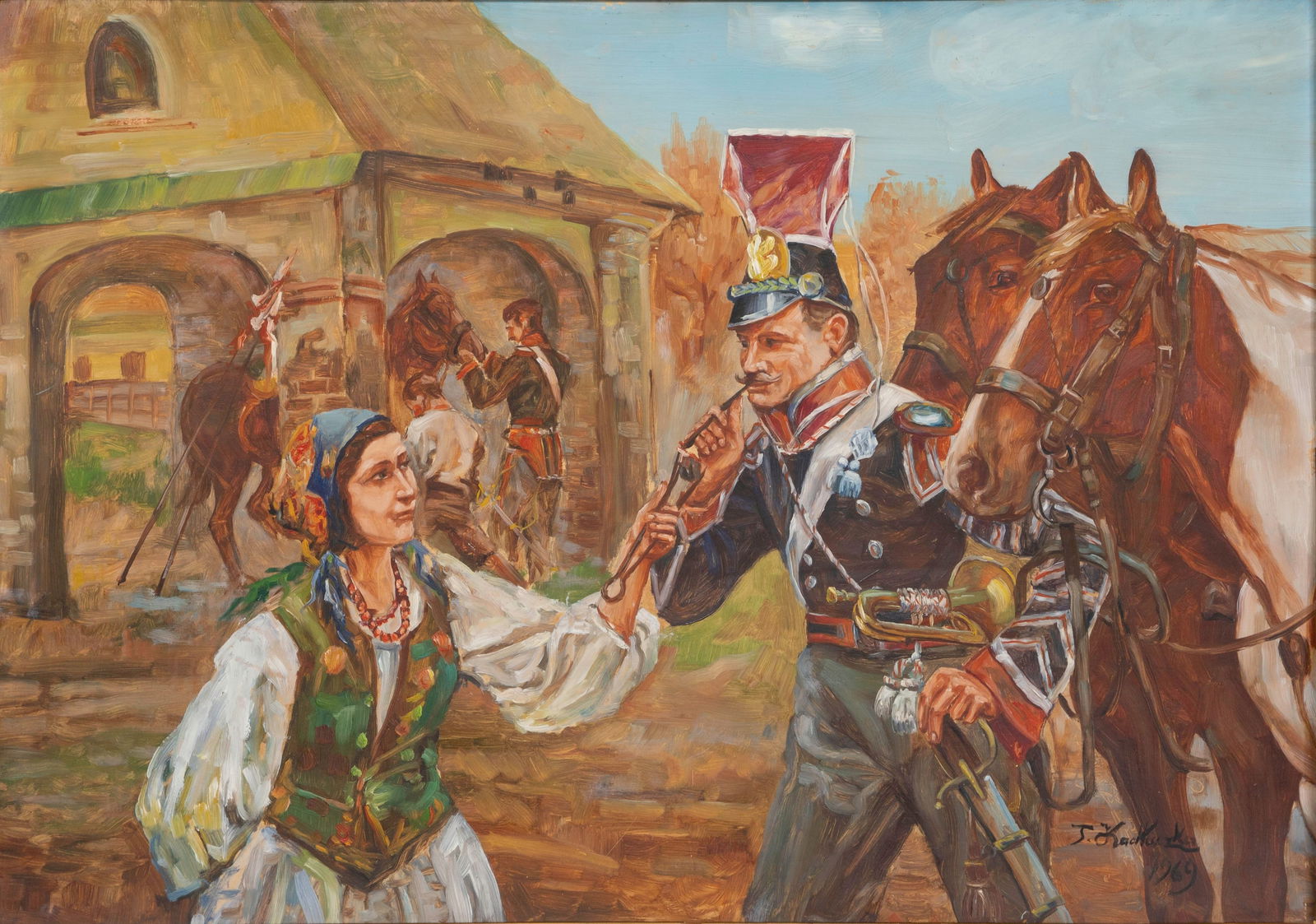 Tadeusz Kadluczka (Polish, 20th Century) Oil on Board (1 of 3)