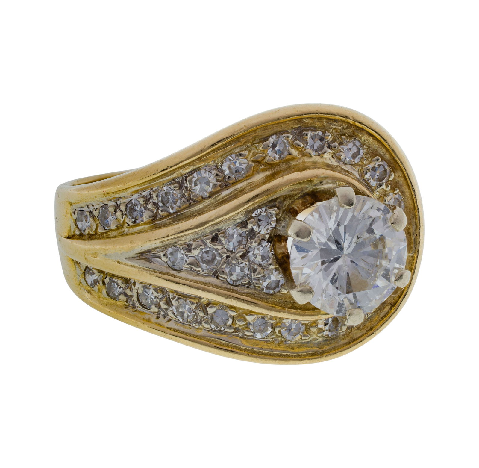 14k Yellow Gold and Diamond Ring (1 of 3)