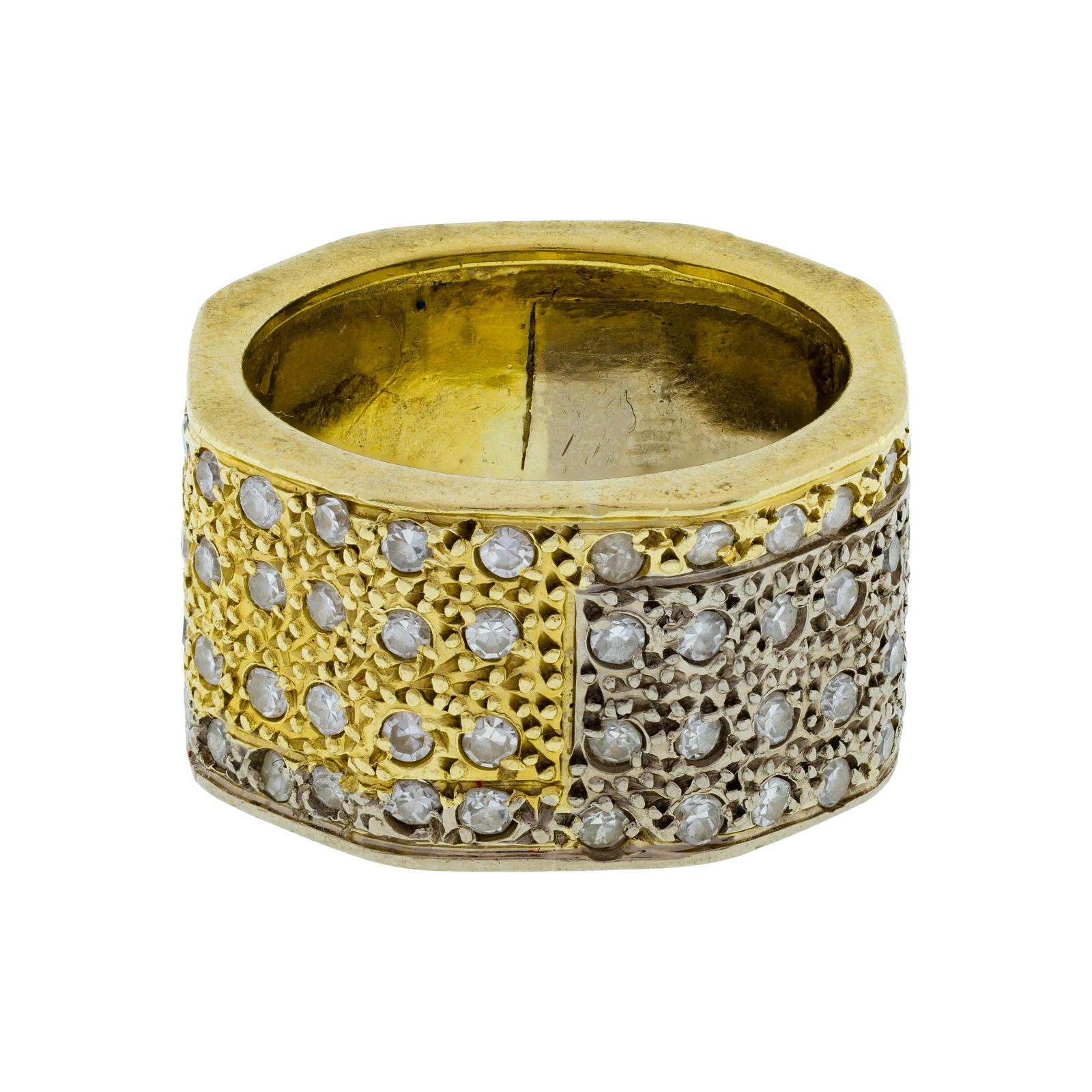 18k Yellow Gold / 14k White Gold and Diamond Ring (1 of 2)