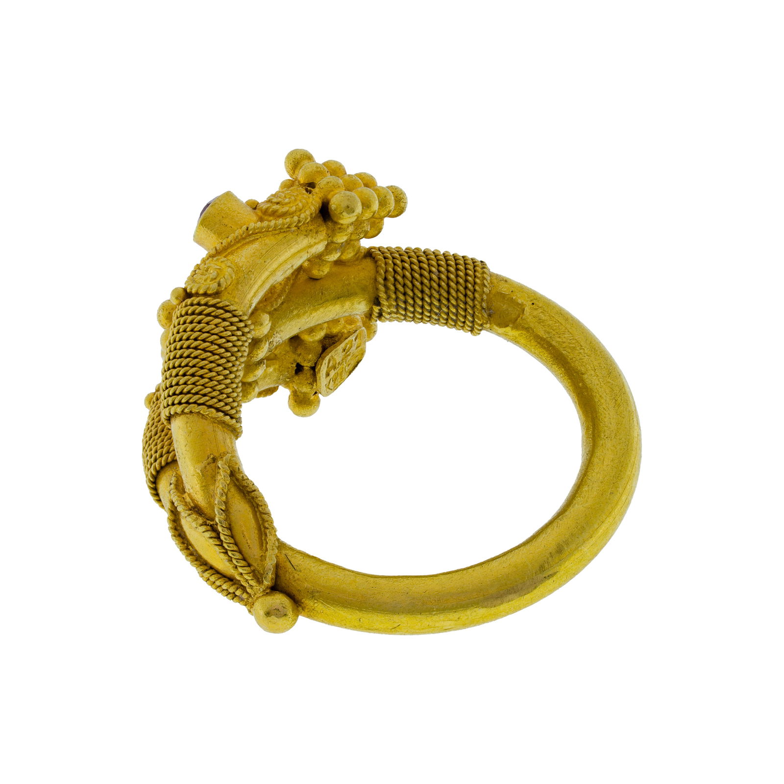 20k Yellow Gold and Ruby Ring - 2