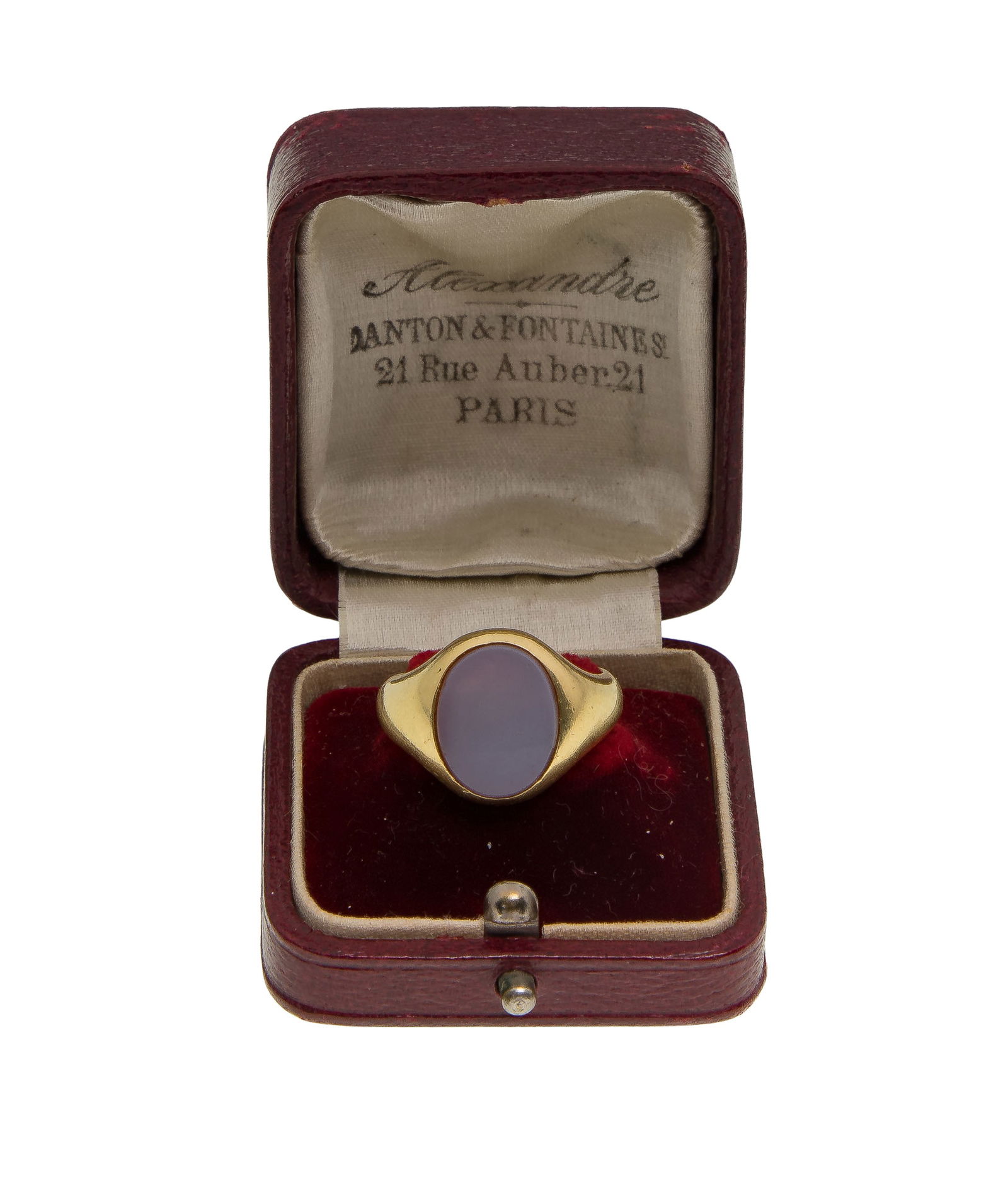 18k Yellow Gold and Agate Ring - 3
