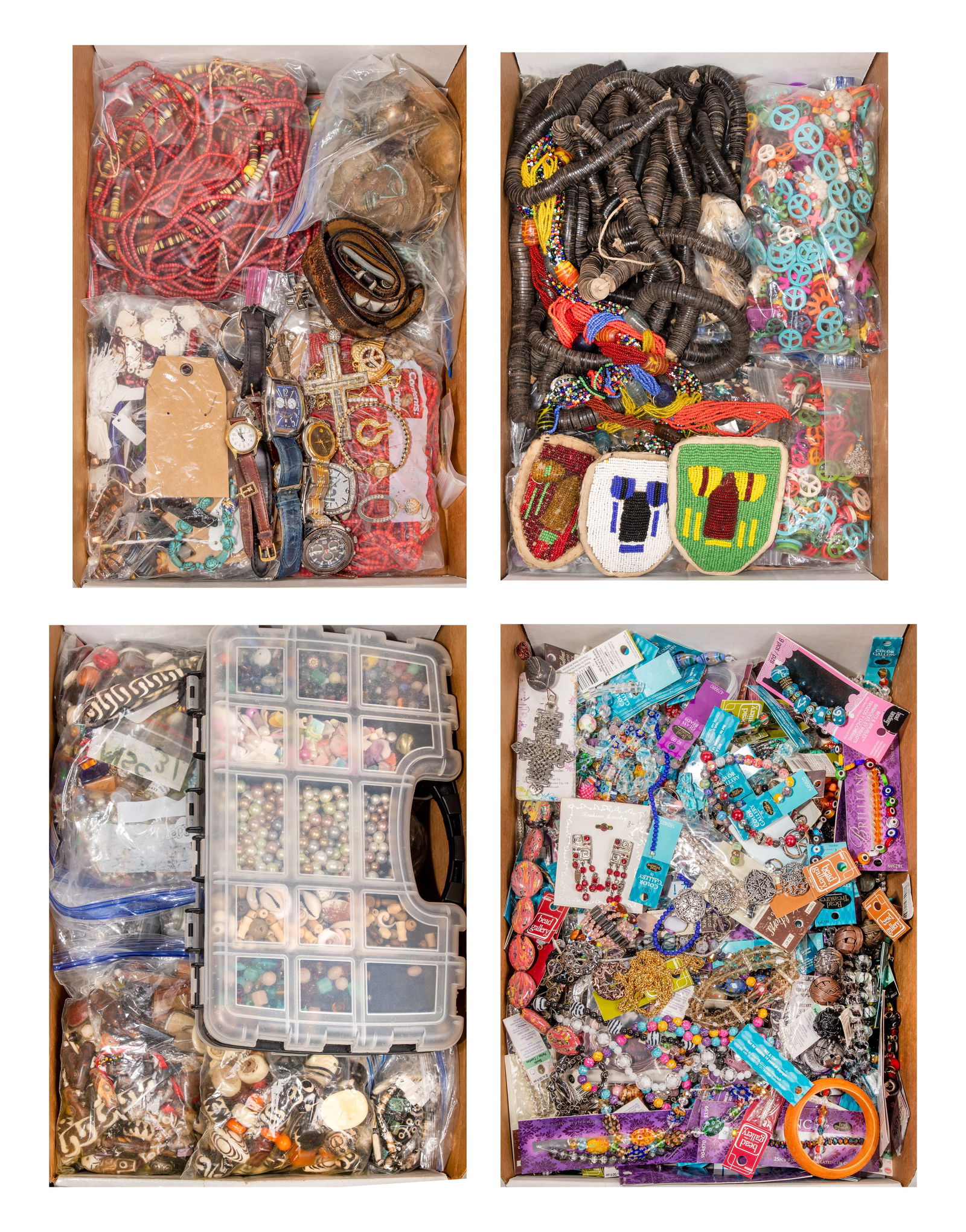 Costume Jewelry and Jewelry Making Assortment: Costume Jewelry and Jewelry Making Assortment Approximately (80) pounds of fashion jewelry and various jewelry making beads, findings, stones, buttons, accents, wire and tools Property from: a