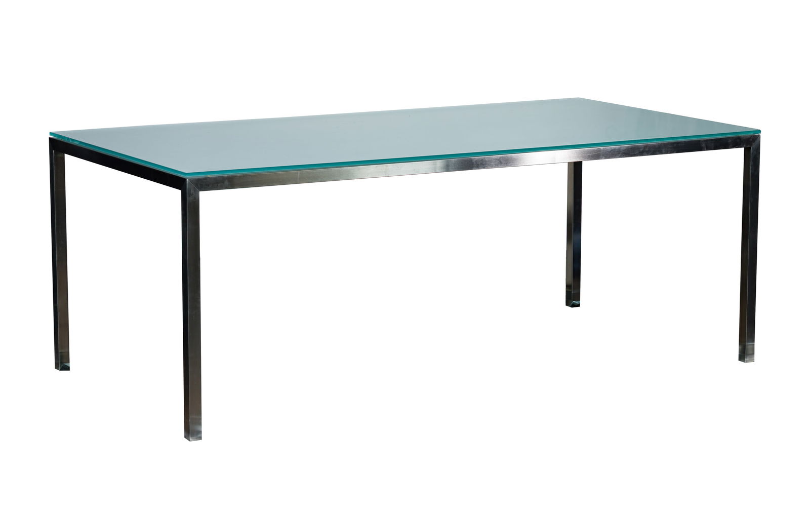 Glass and Stainless Steel Dining Table (1 of 2)
