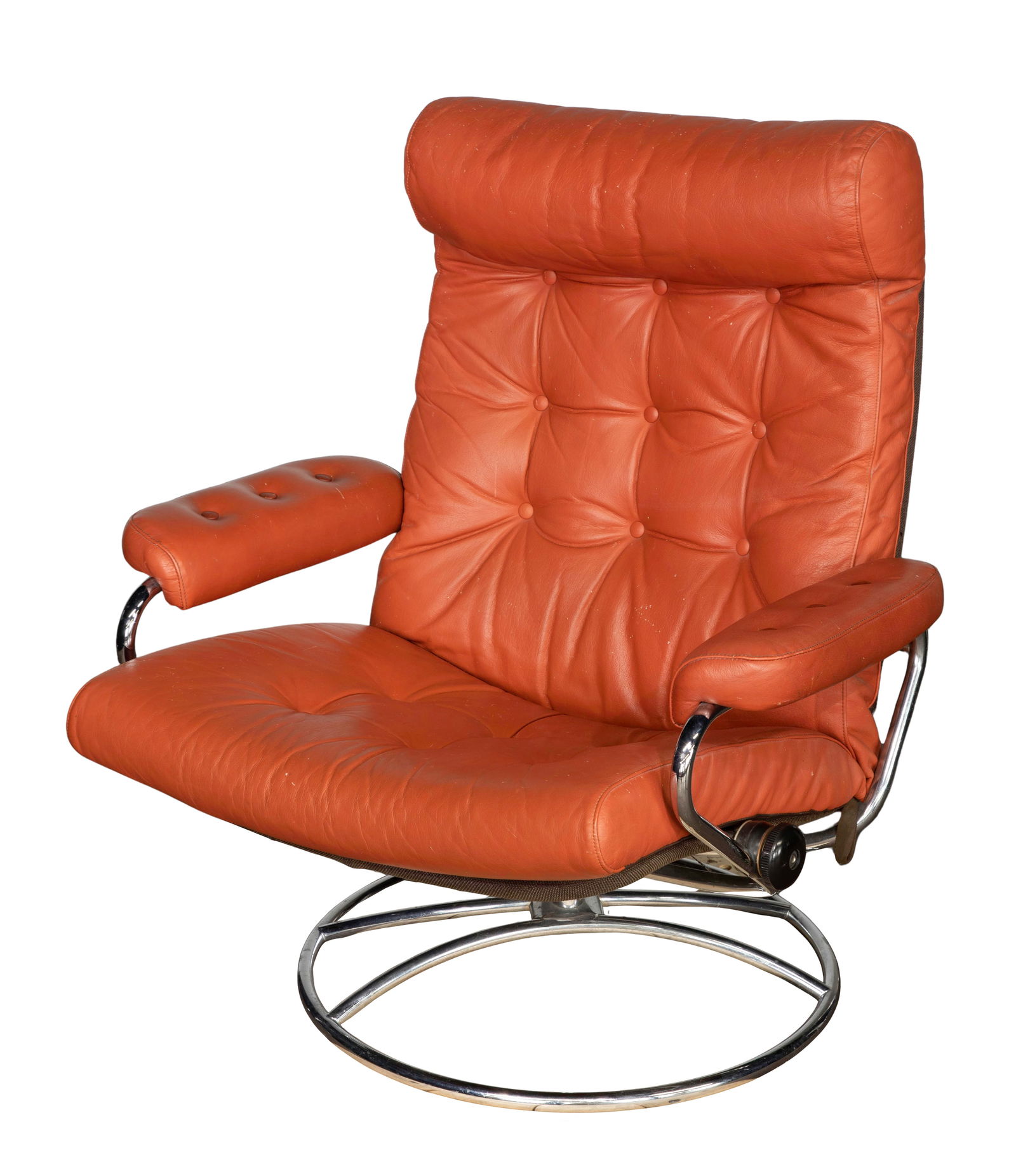 Scandinavian Mid-Century Leather Armchair Attributed to Ekornes (1 of 5)