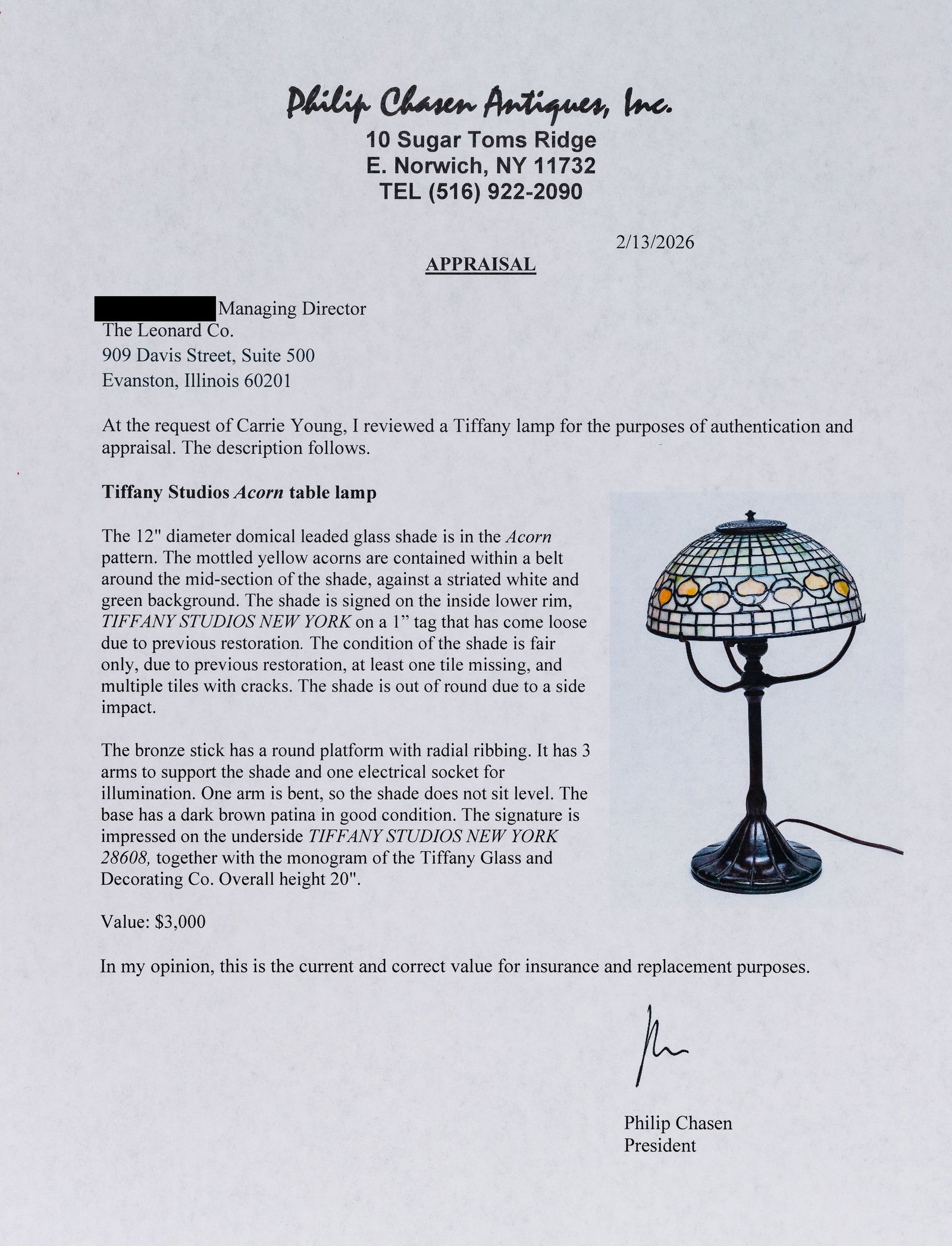 Tiffany Studios Acorn Table Lamp - 15