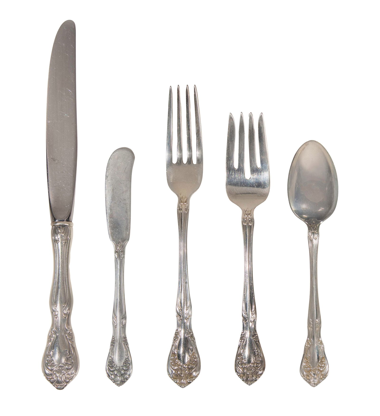 Alvin Chateau Rose Sterling Silver Flatware Service (1 of 4)