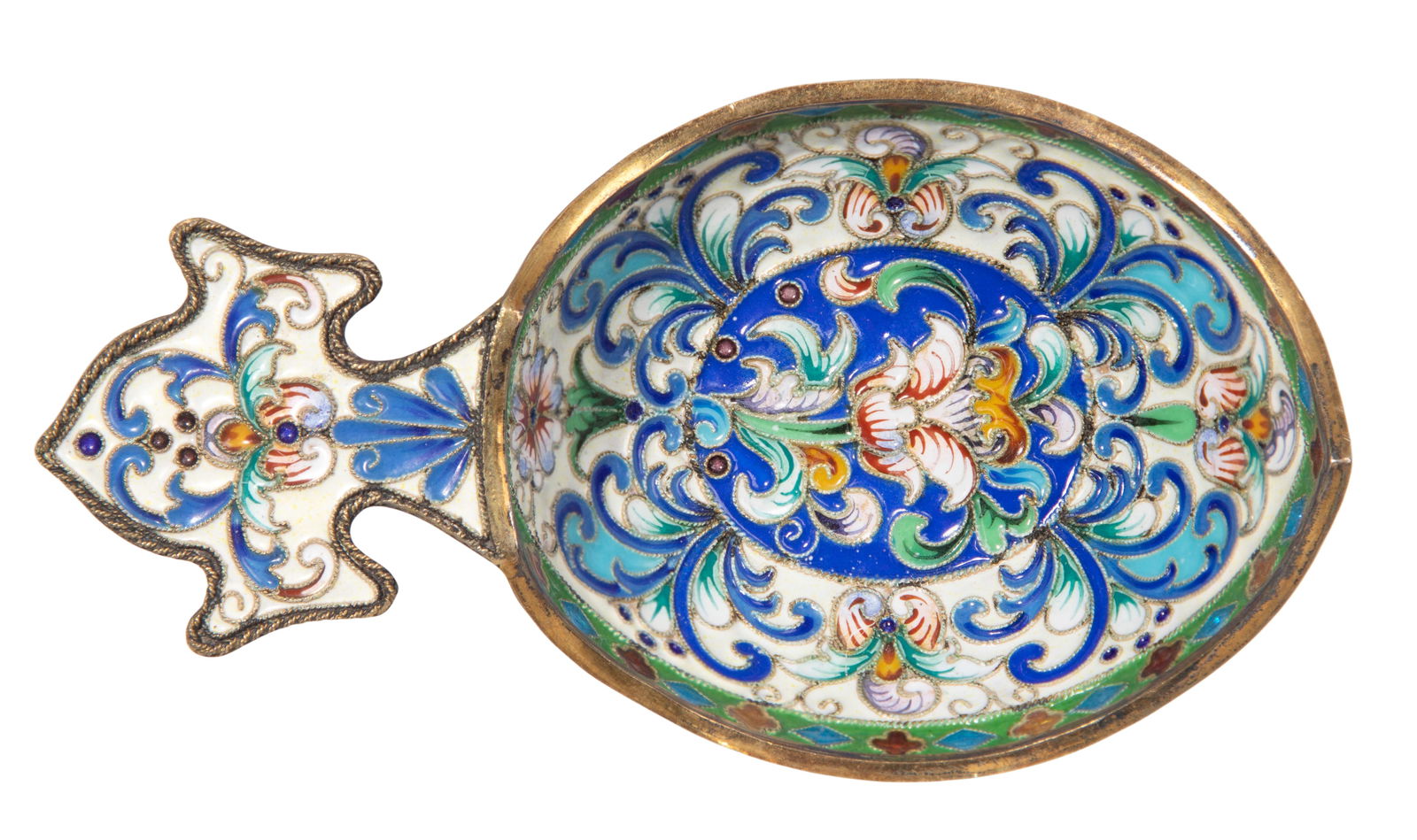 Russian Silver and Enamel Kovsh - 3