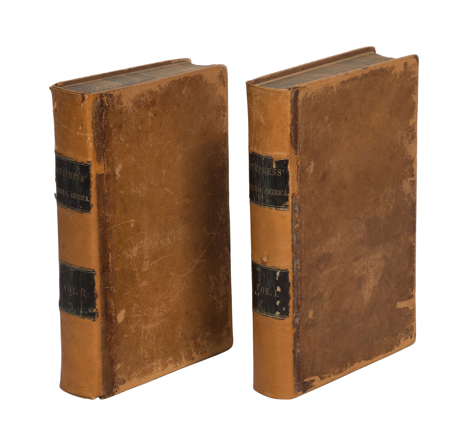 Stephens' 'Central America, Chiapas and Yucatan' Volumes I and II: Stephens' 'Central America, Chiapas and Yucatan' Volumes I and II (2) complete volumes, titled 'Incidents of Travel in Central America, Chiapas and Yucatan' by John L. Stephens ESQ., published by