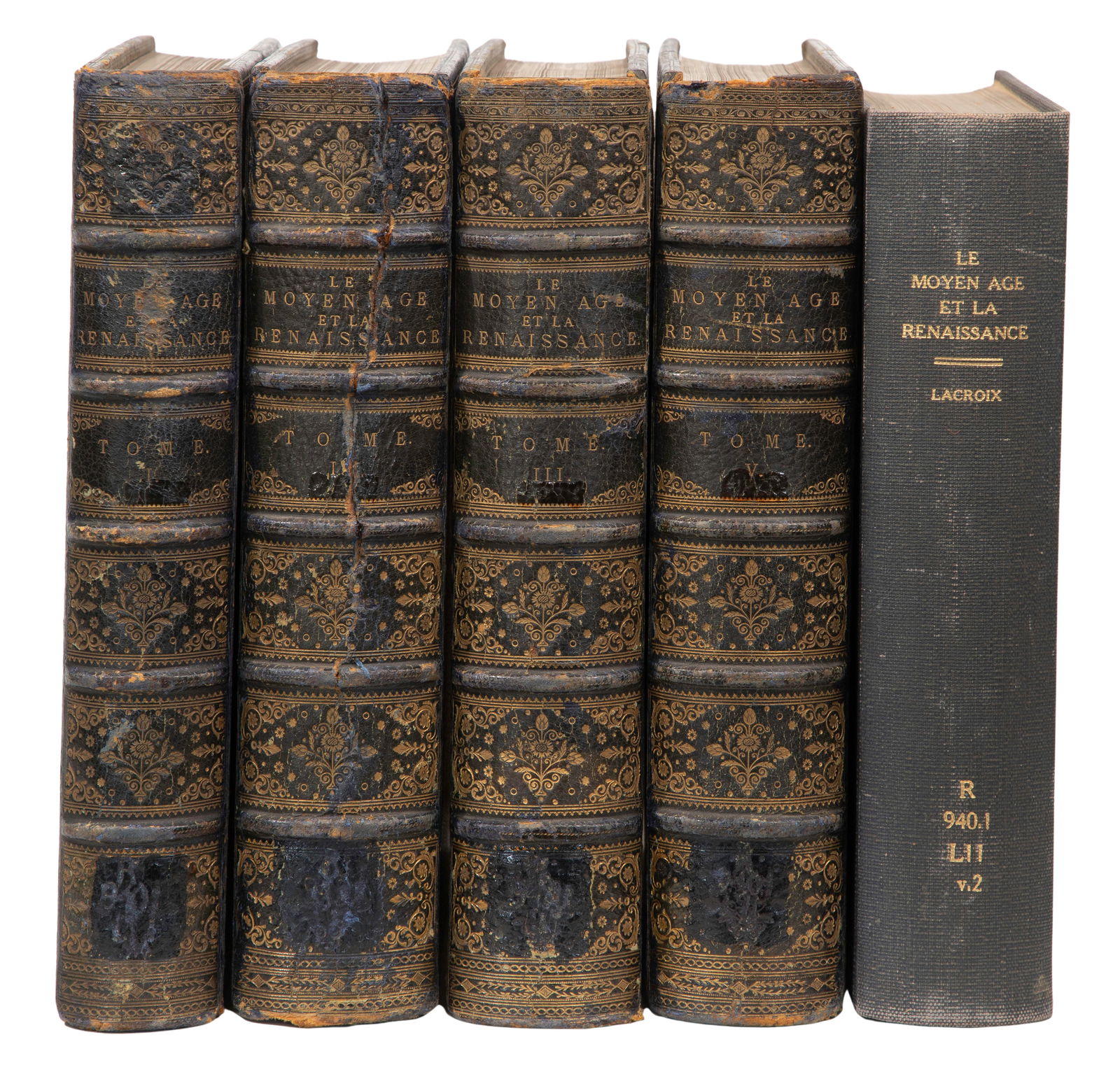 'Le Moyen Age et la Renaissance' Leather Bound Book Set (1 of 12)