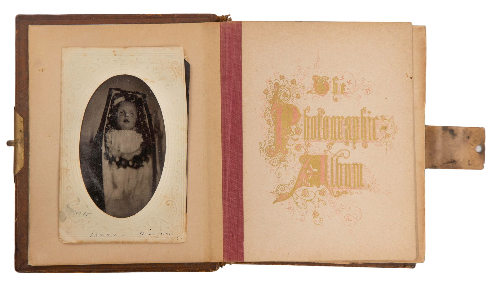 Civil War Era Tintype and Carte de Visite Photograph Album: Civil War Era Tintype and Carte de Visite Photograph Album Approximately (35) portraits including men, women, children and (2) post-mortem, identified to the Stickle family Property from: an Estate, G