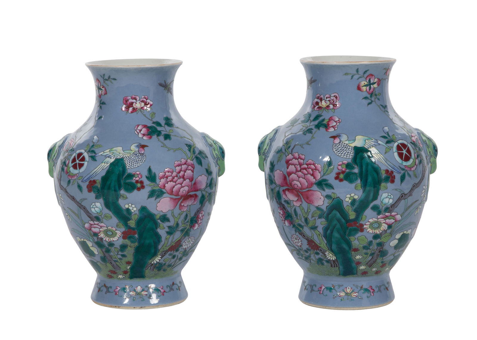 Chinese Claire de Lune Glazed Hu Vases (1 of 4)