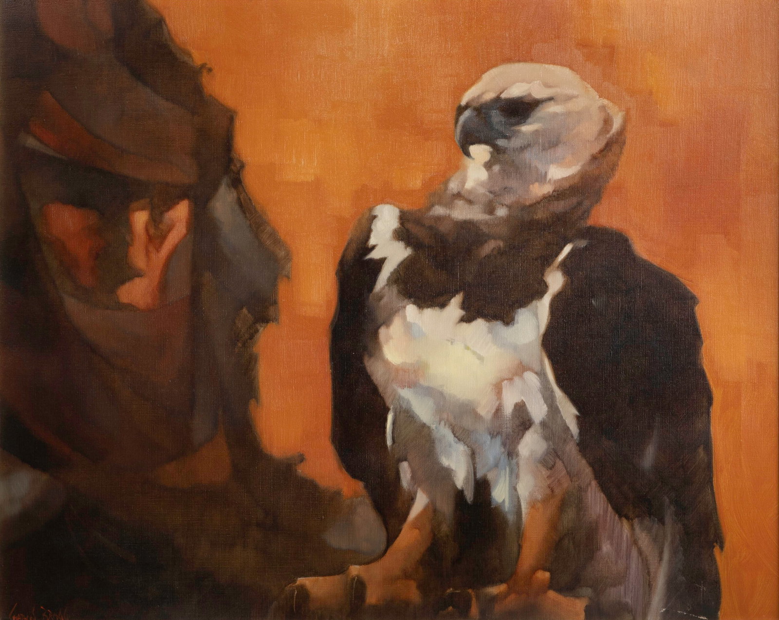 Charles Bragg (American, 1931-2017) 'The Falconer' Oil on Canvas (1 of 3)