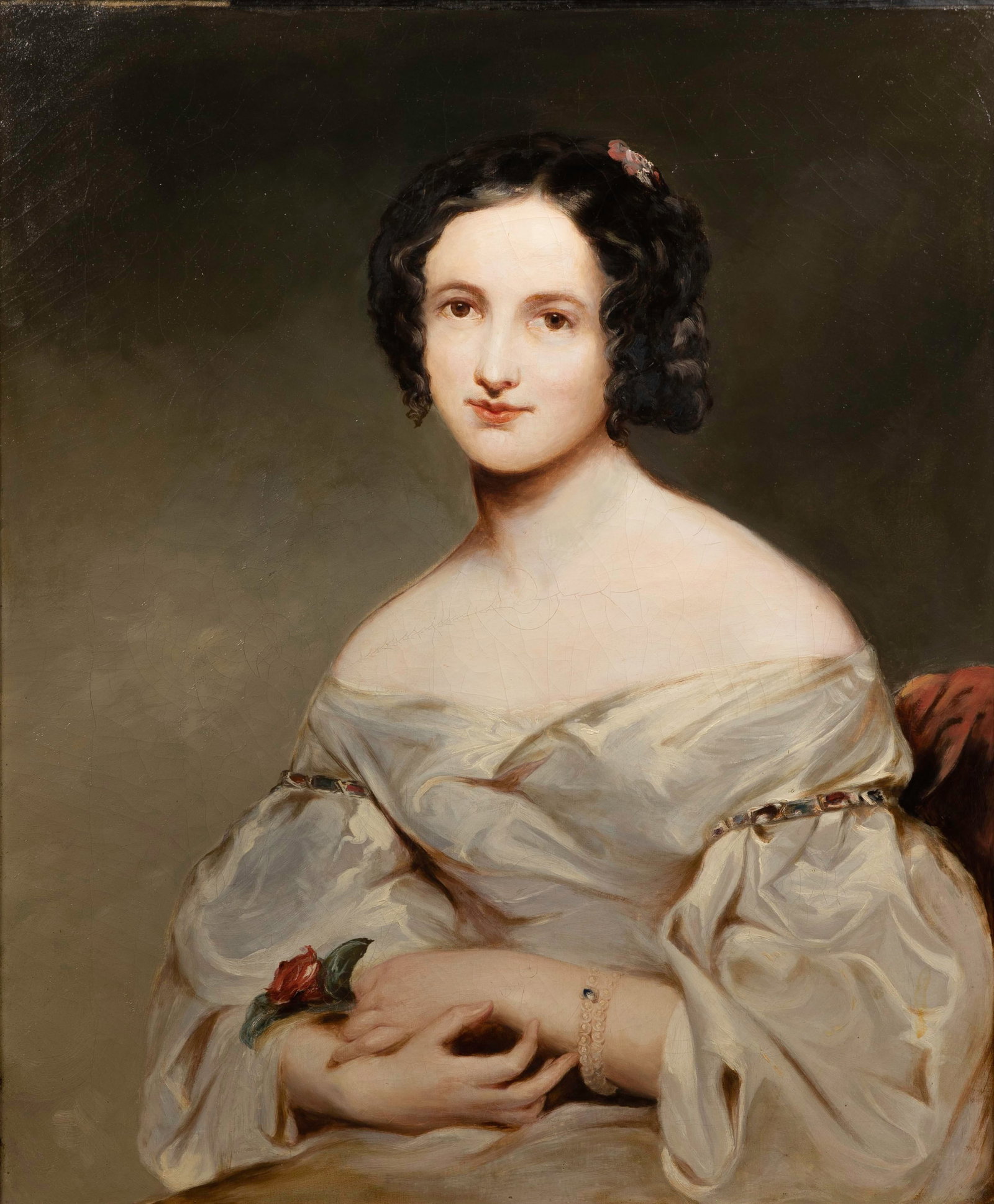 Attributed to Richard Rothwell (Irish, 1800-1868) Oil on Canvas (1 of 3)