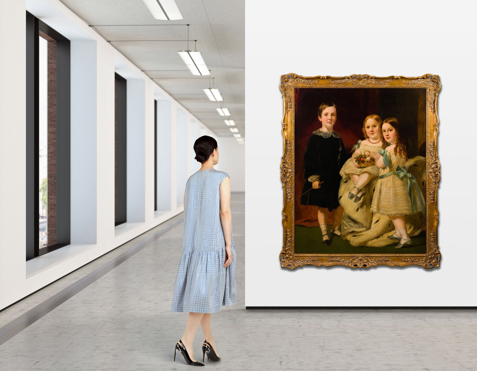 Attributed to Franz Xaver Winterhalter (German, 1805-1873) Oil on Canvas (1 of 5)