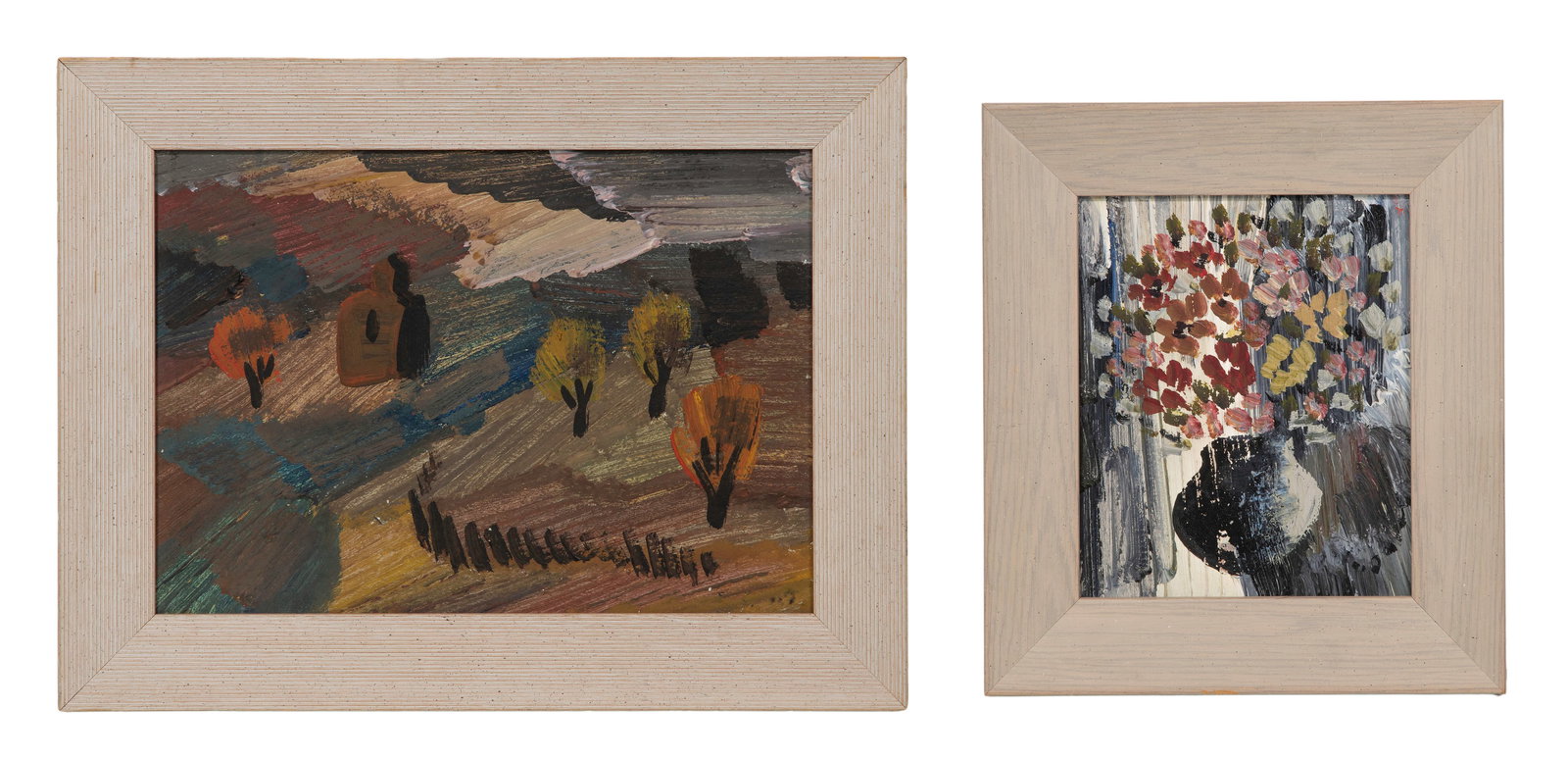 Tengiz Mirzashvili (Georgian, 1934-2008) Oils on Cardboard (1 of 4)