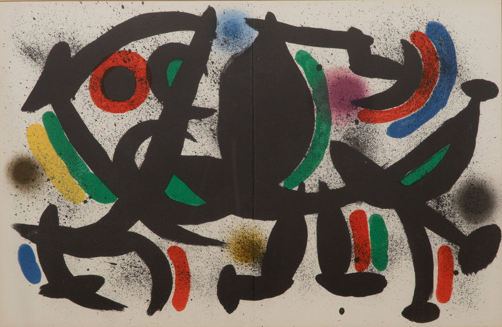 Joan Miro (Spanish, 1893-1983) 'Composition VIII' Color Lithograph (1 of 5)