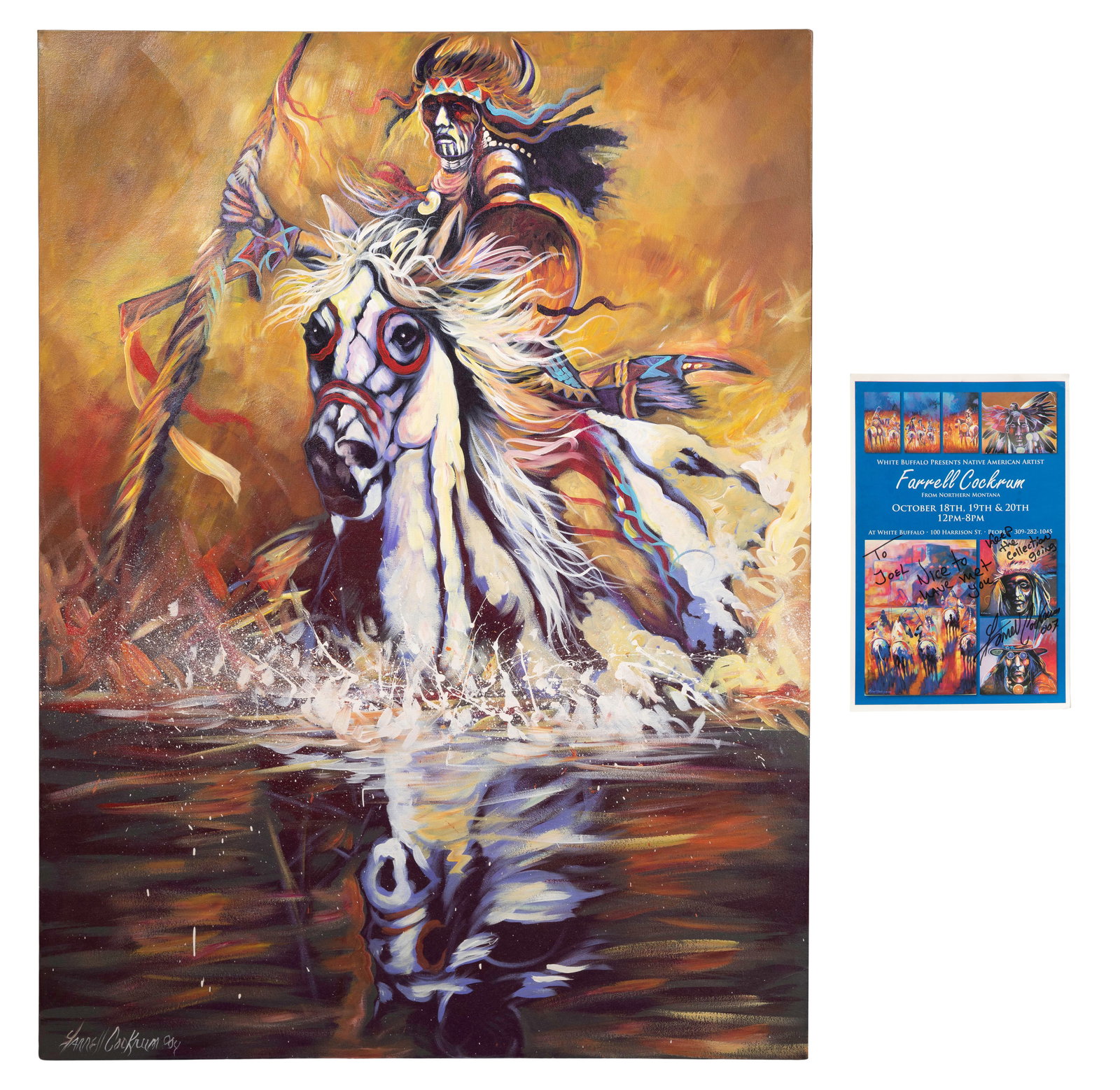 Farrell Cockrum (American / Blackfeet Nation, b.1962) Oil on Canvas (1 of 4)