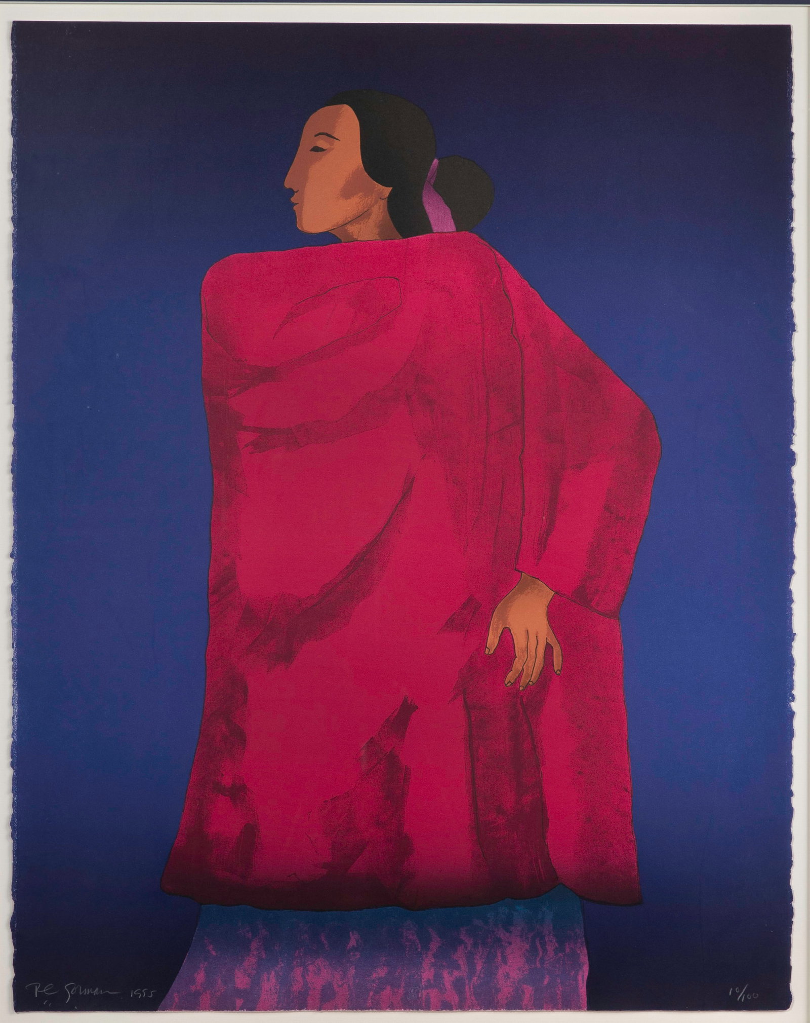 R. C. Gorman (American / Navajo, 1931-2005) 'Emma Rose' Lithograph (1 of 2)