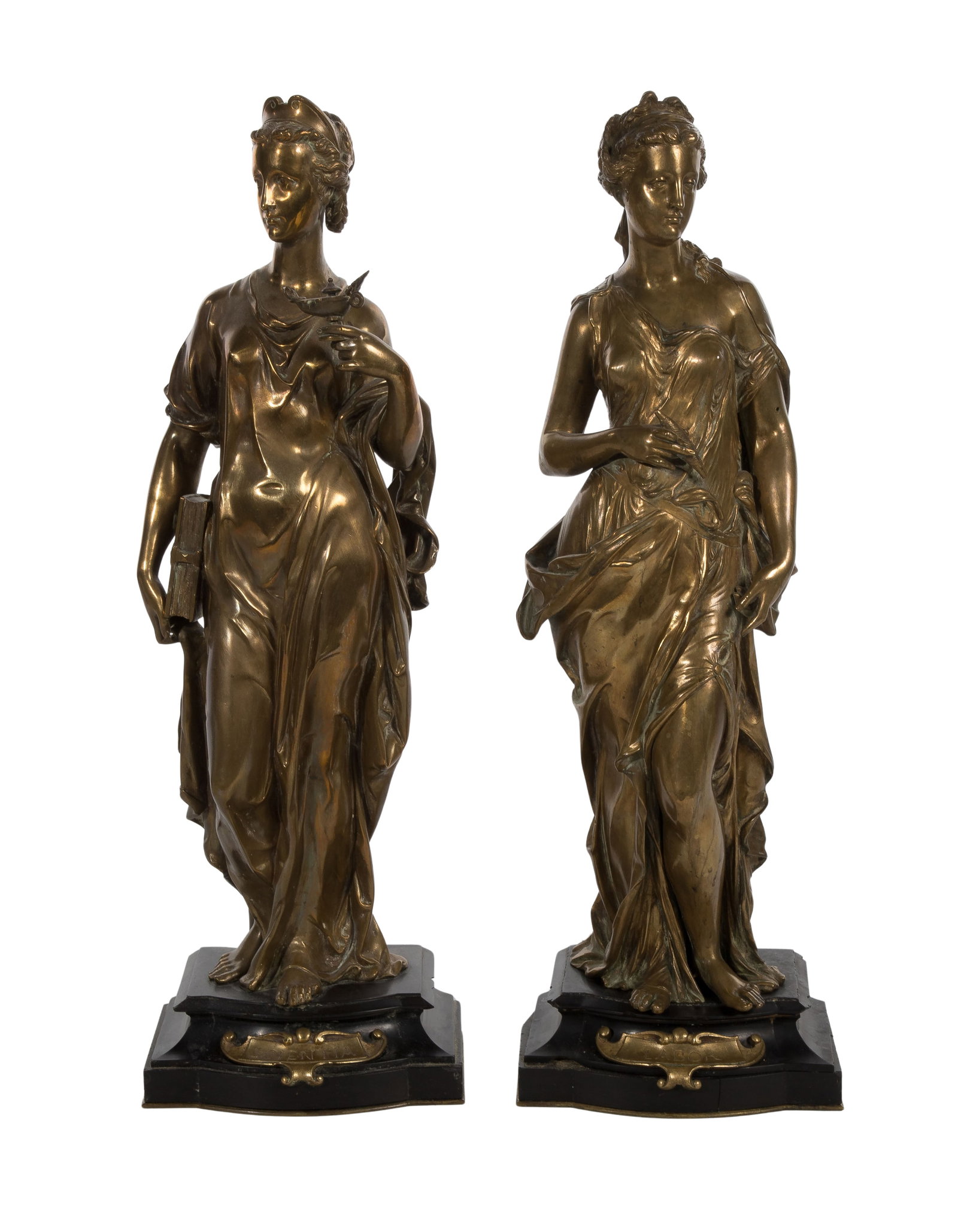 After Eugene Laurent (French, 1832-1898) Greek Style Bronze Sculptures (1 of 2)