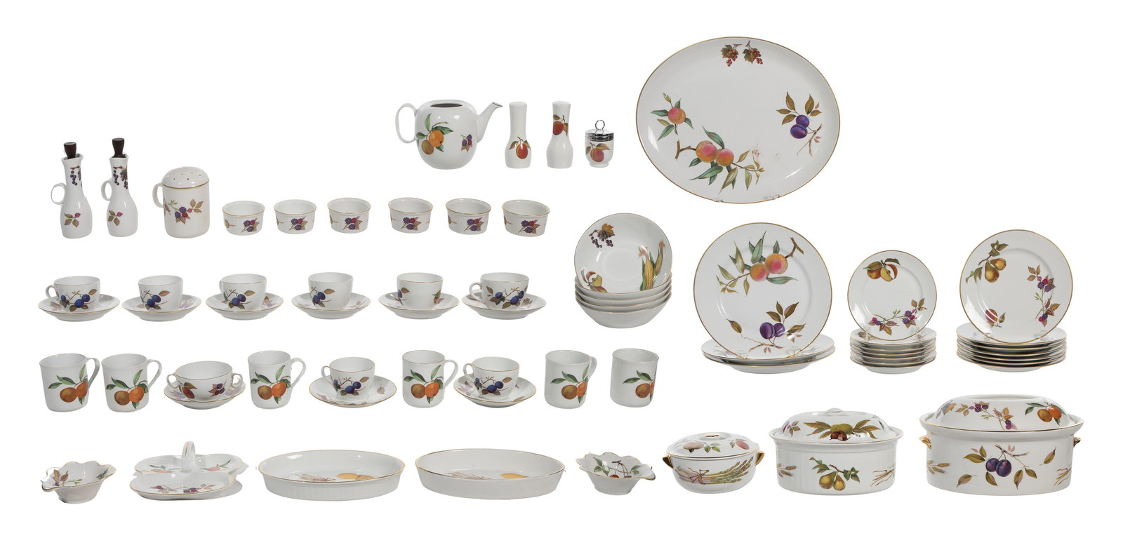 Royal Worcester Evesham China Service - 2