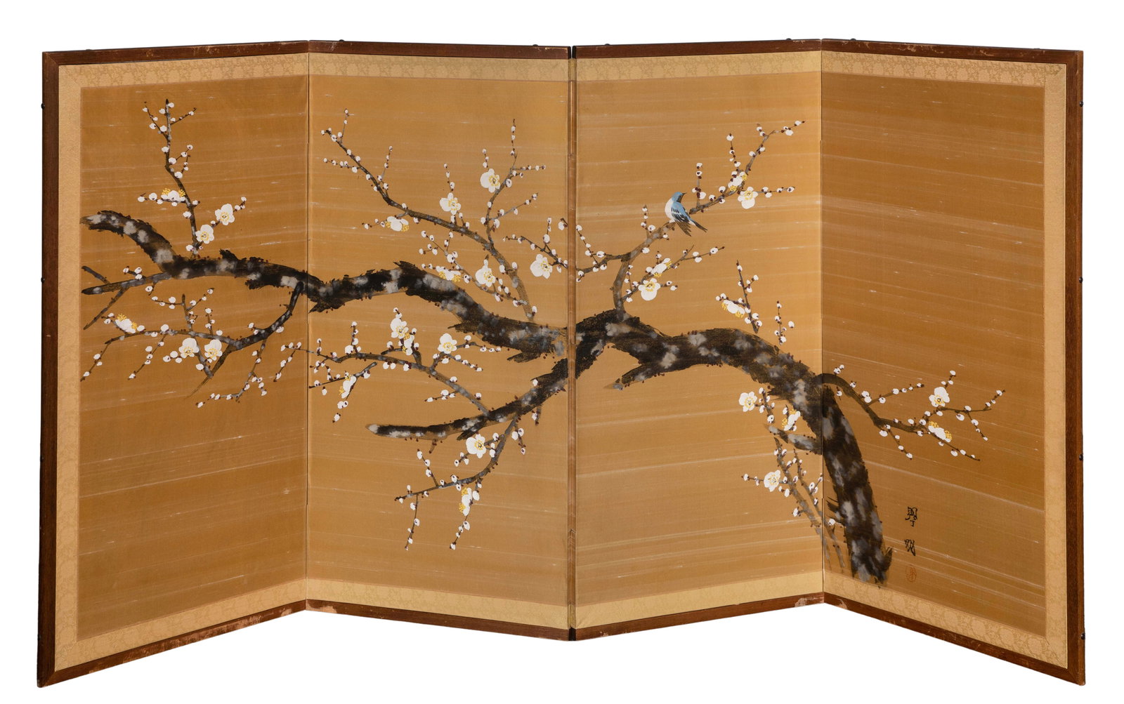 Japanese Silk Wall Screen (1 of 2)