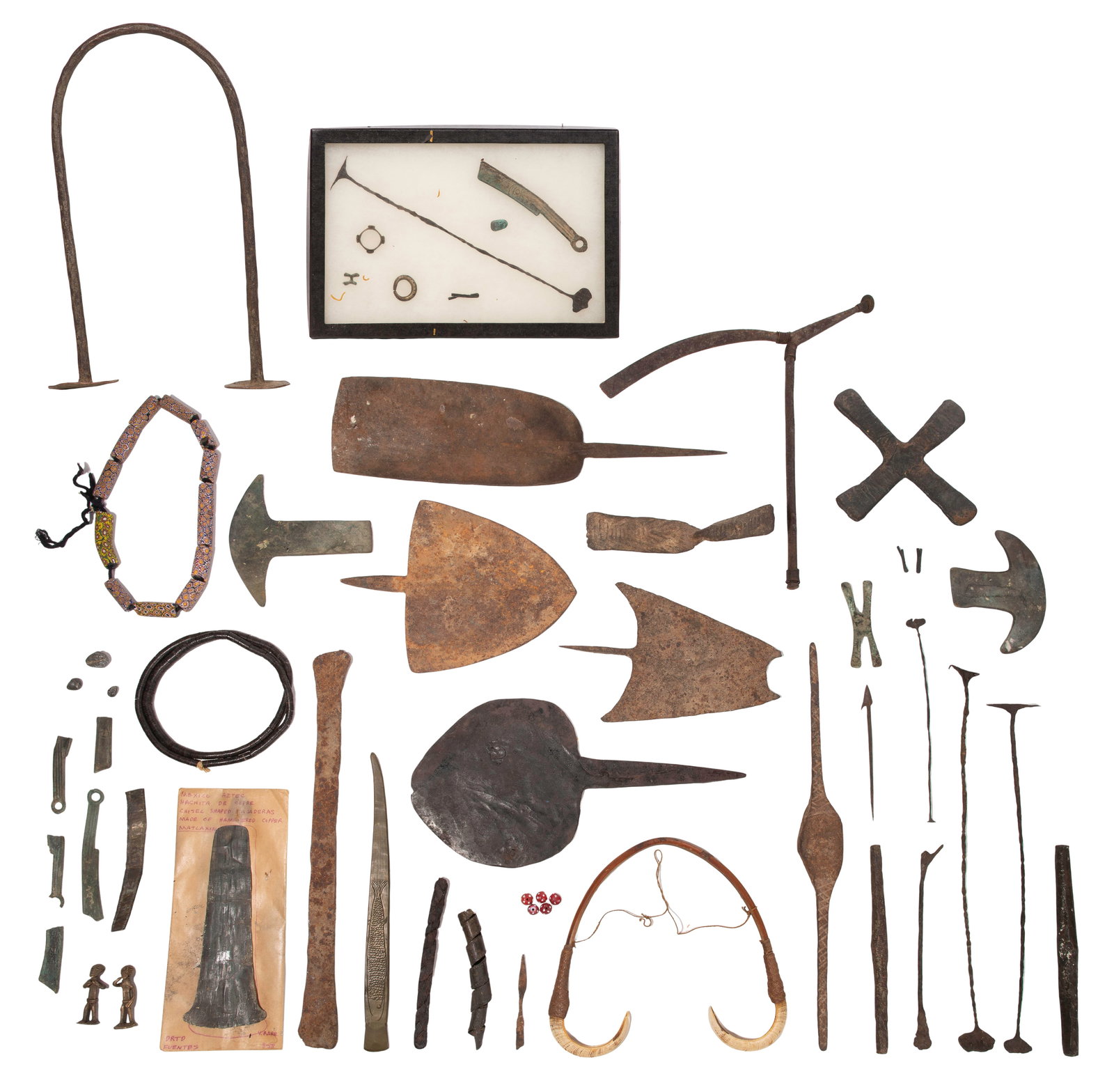 Ethnographic Iron and Copper Alloy Currency Object Assortment (1 of 1)